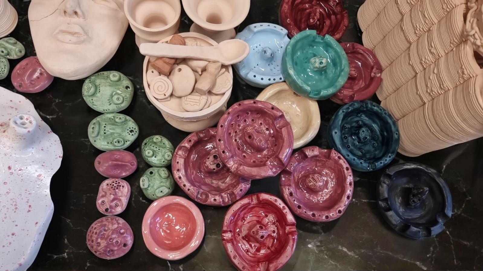 Colorful Ceramic Ashtrays