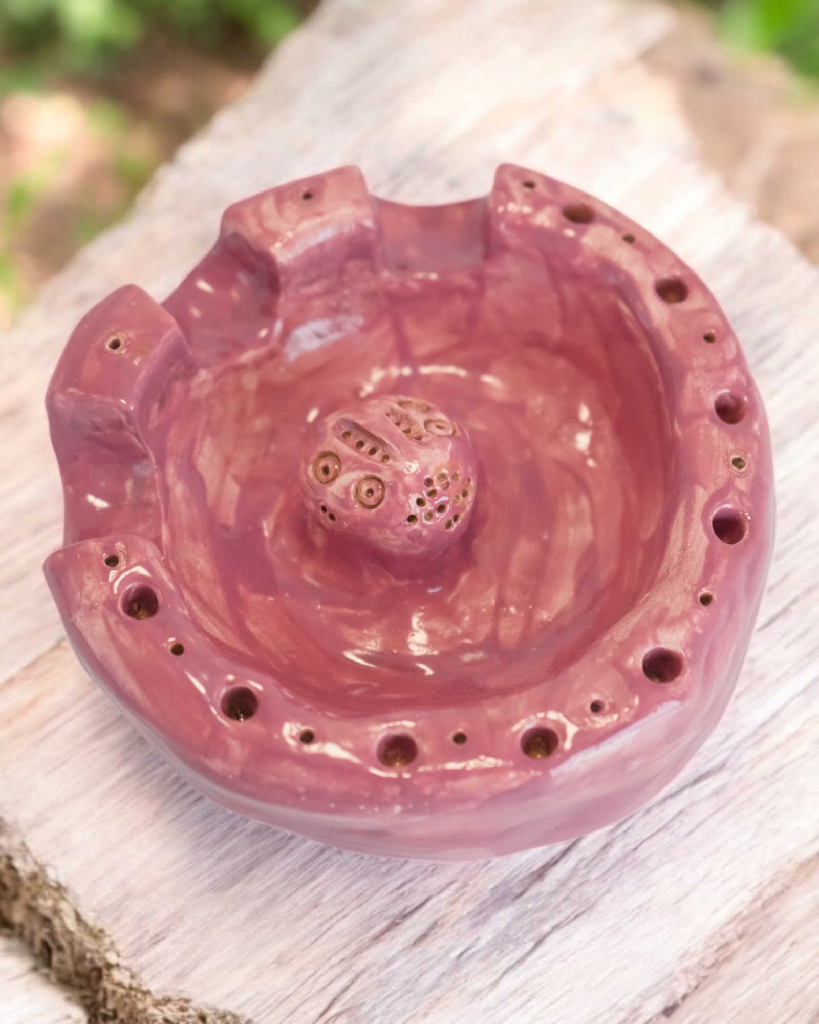 Handcrafted Ceramic Ashtray/Incense Holder