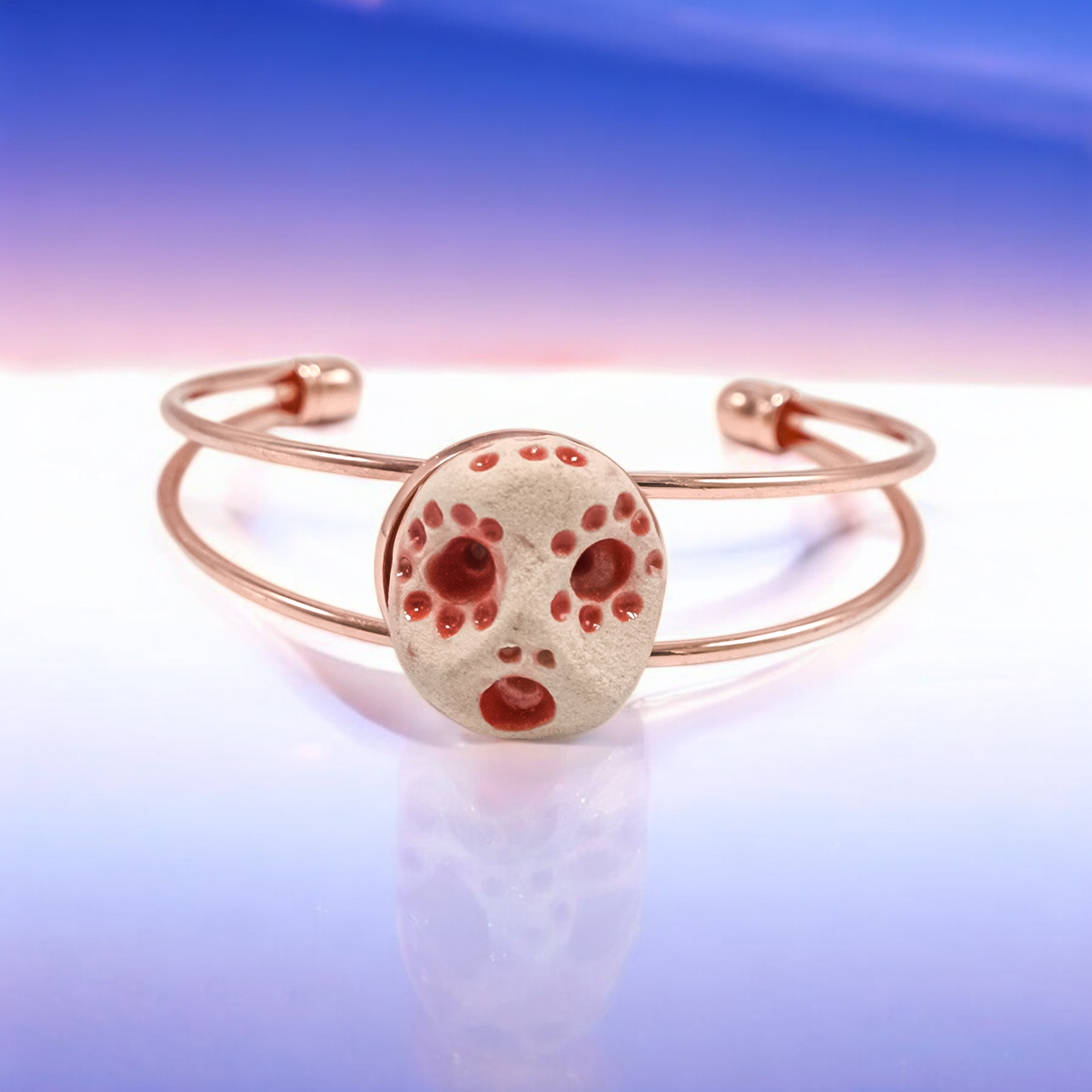 Copper Bracelet with Custom Mask Design