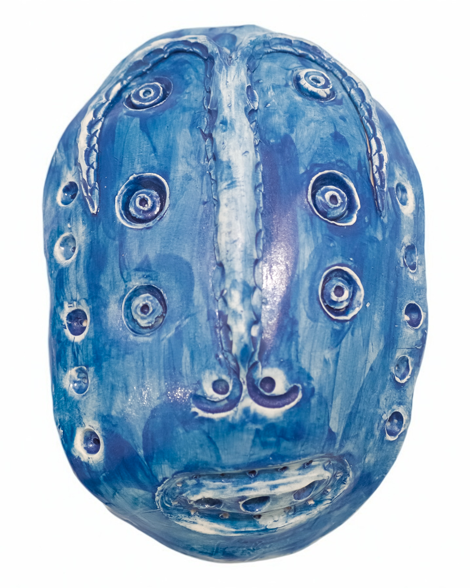 Decorative Blue Ceramic Mask