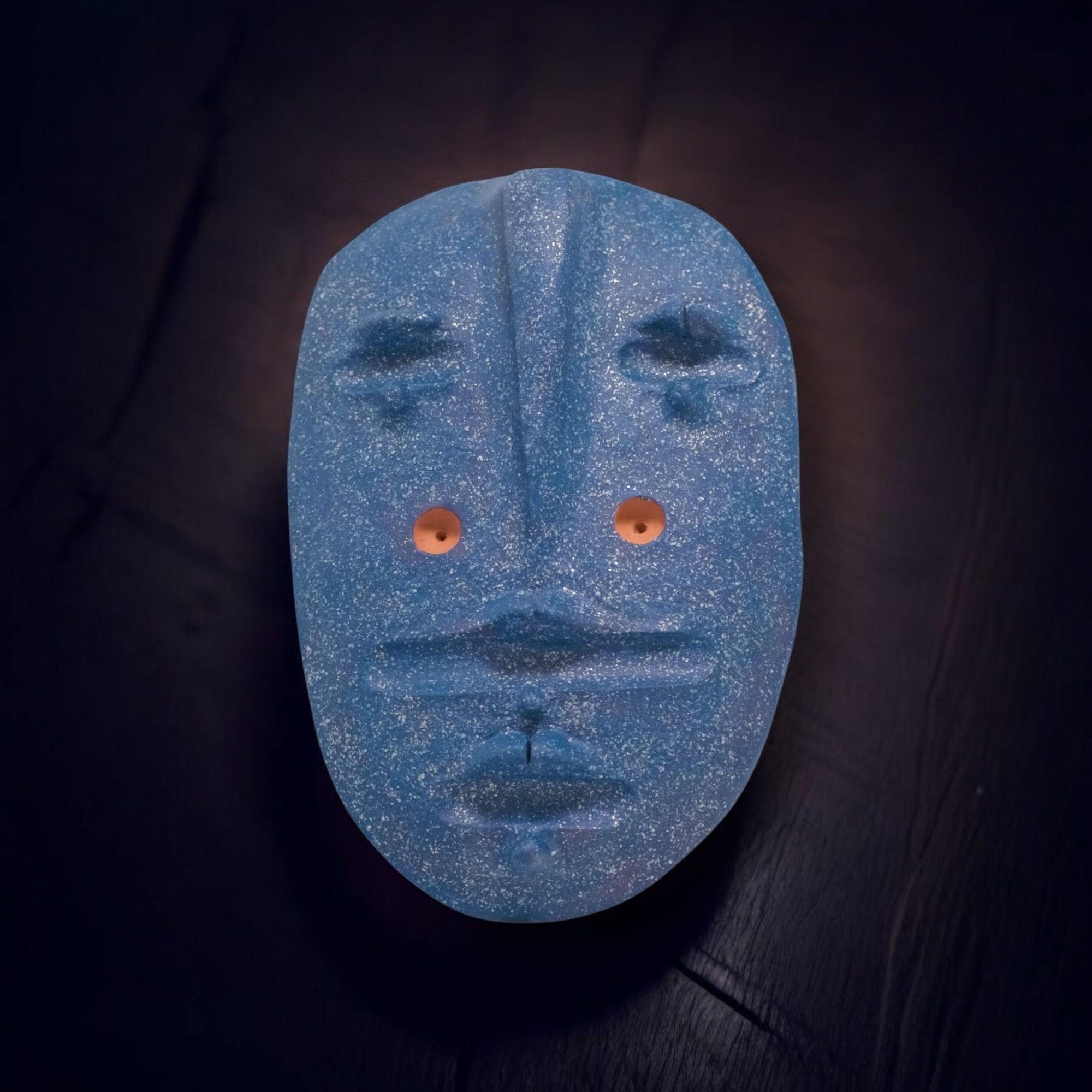 Handcrafted Clay Blue Mask