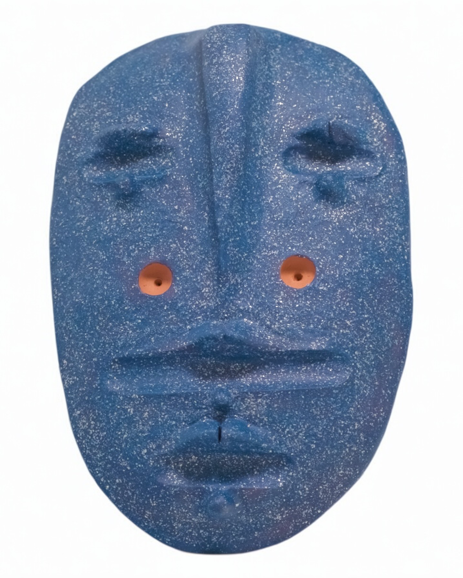Handcrafted Clay Blue Mask