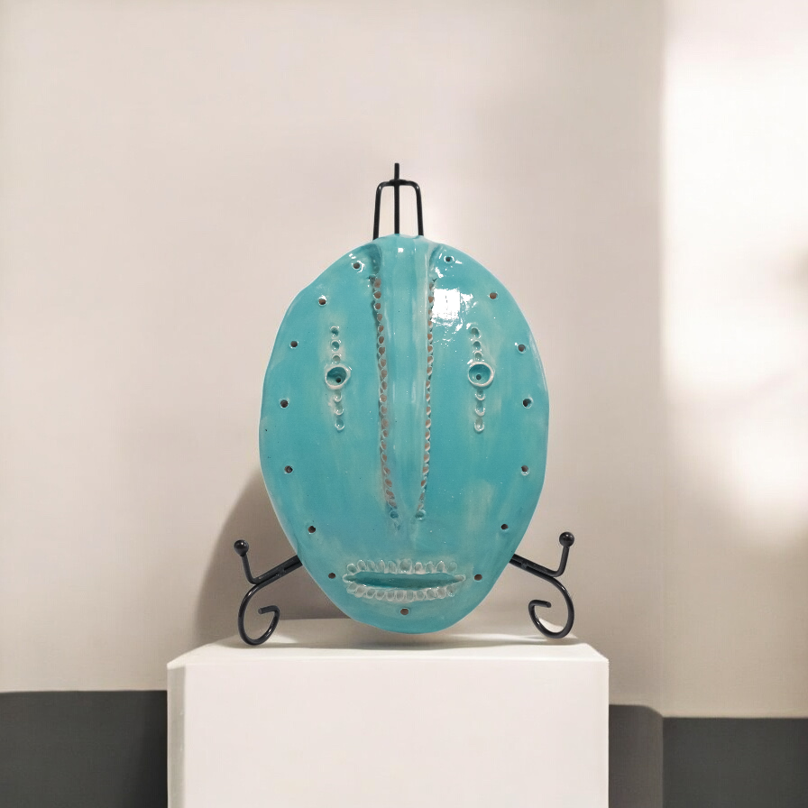 Ceramic Mask Art Piece