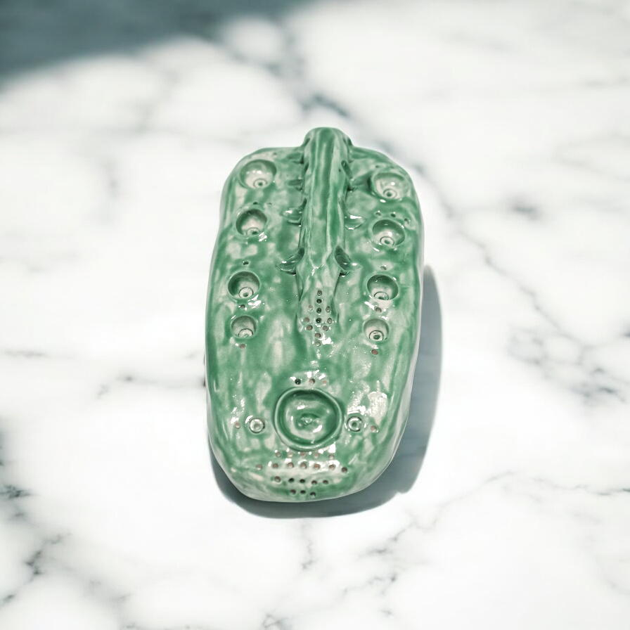 Green Ceramic Wall Art Mask