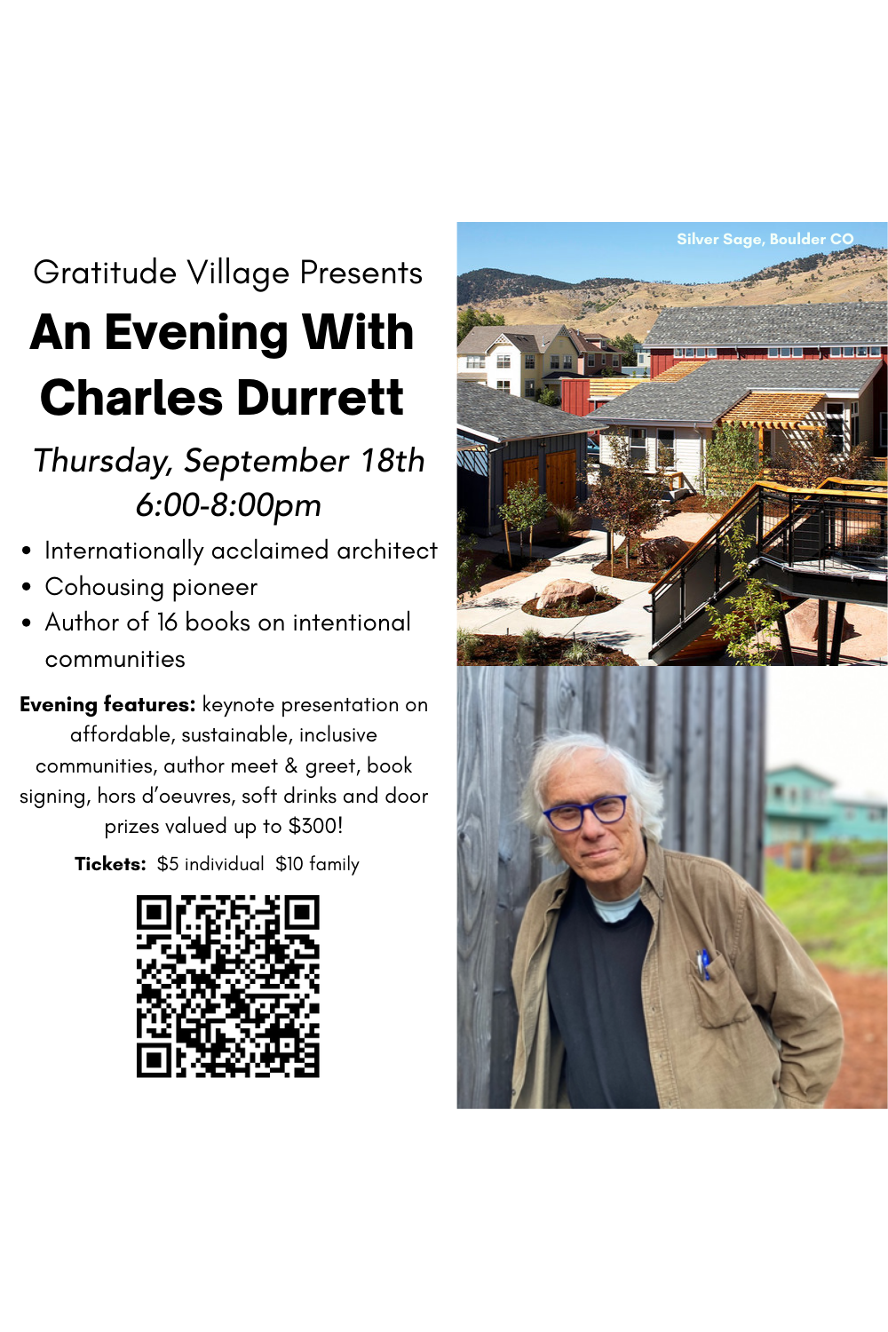 Family Ticket for Charles Durrett Denver Event