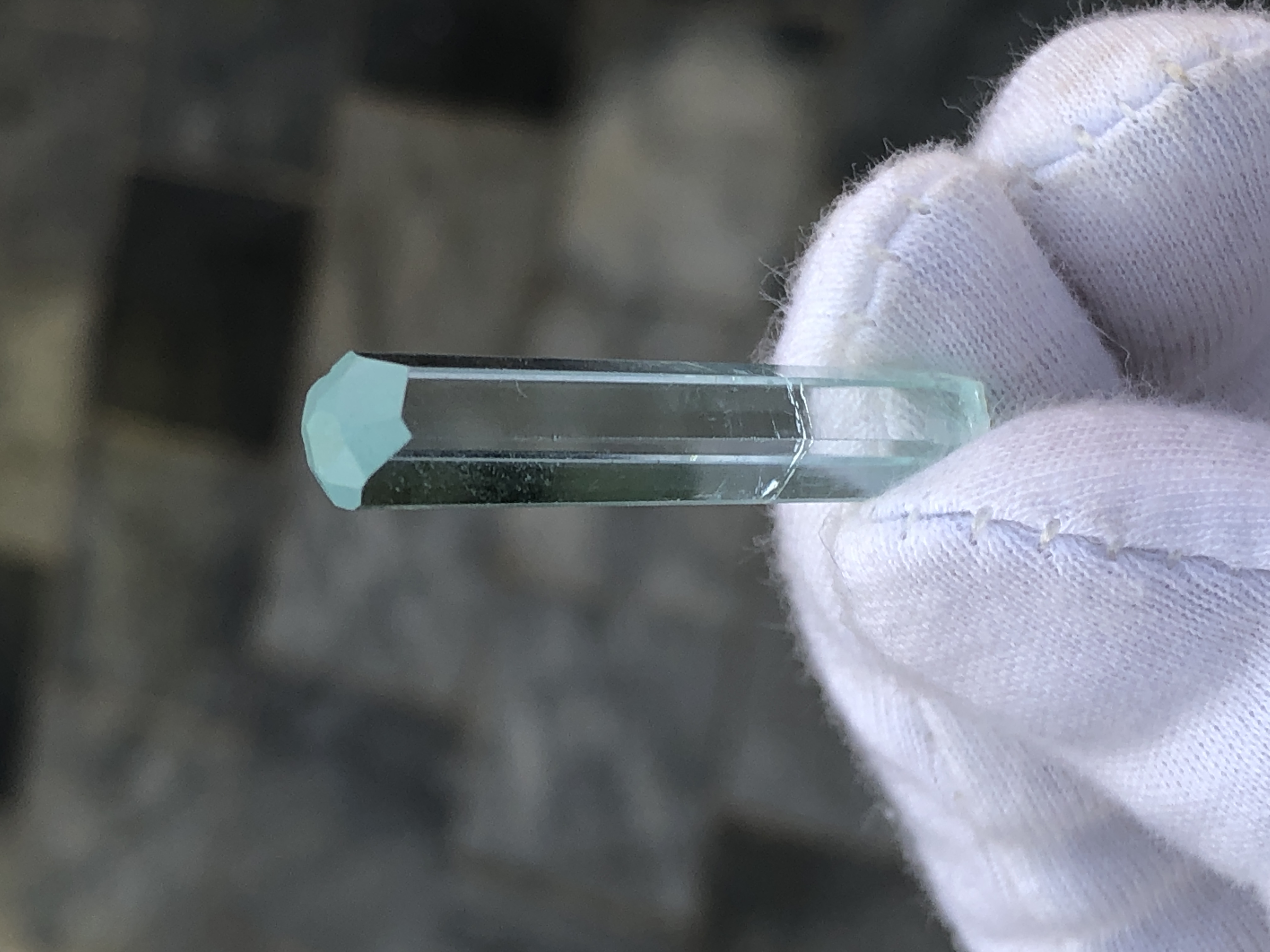 Natural Double Terminated Gemmy Quality Aquamarine Crystal.