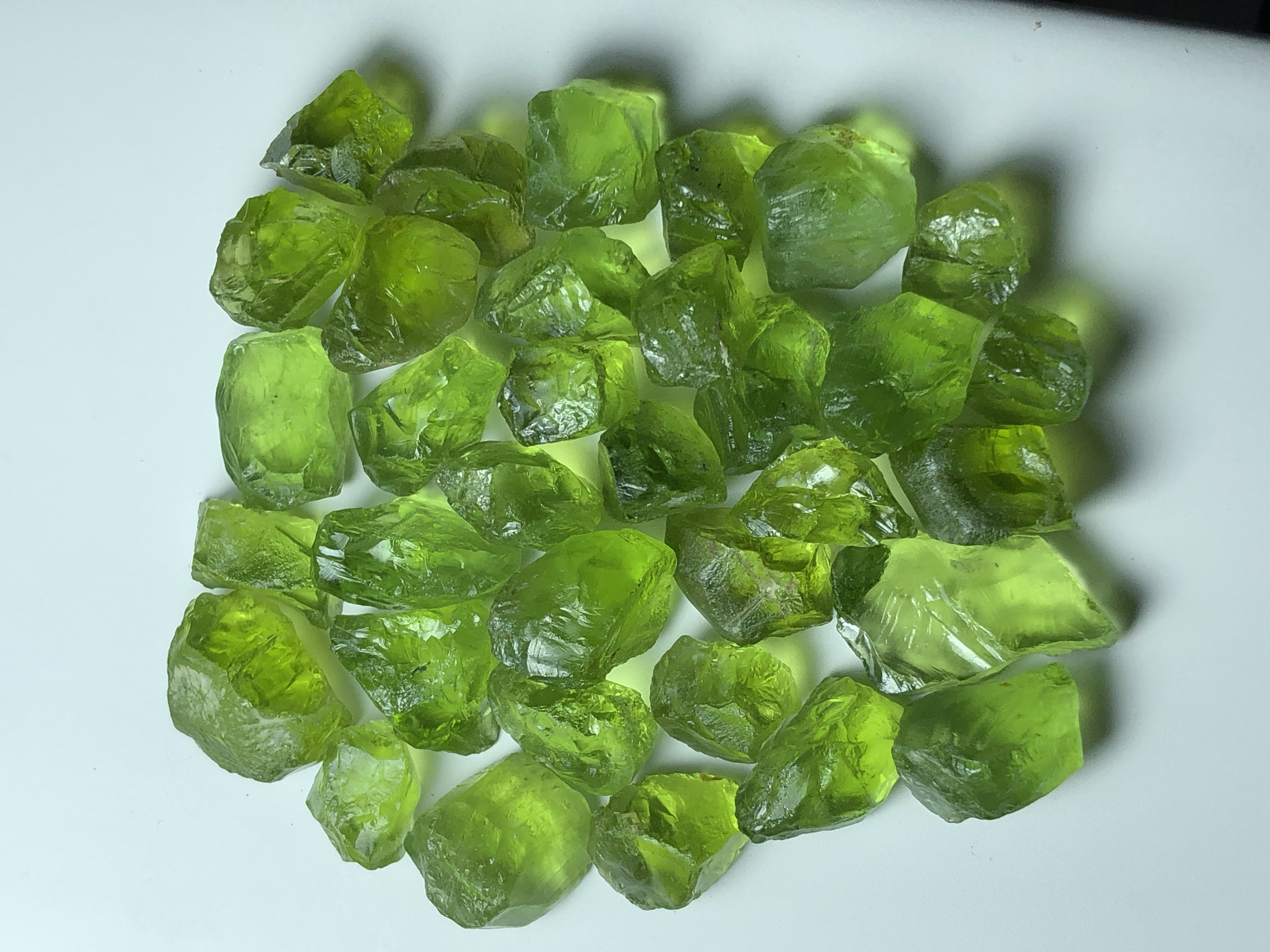 333.35 Carat Natural Facet Rough Apple Green Peridot - Supat Mine.
