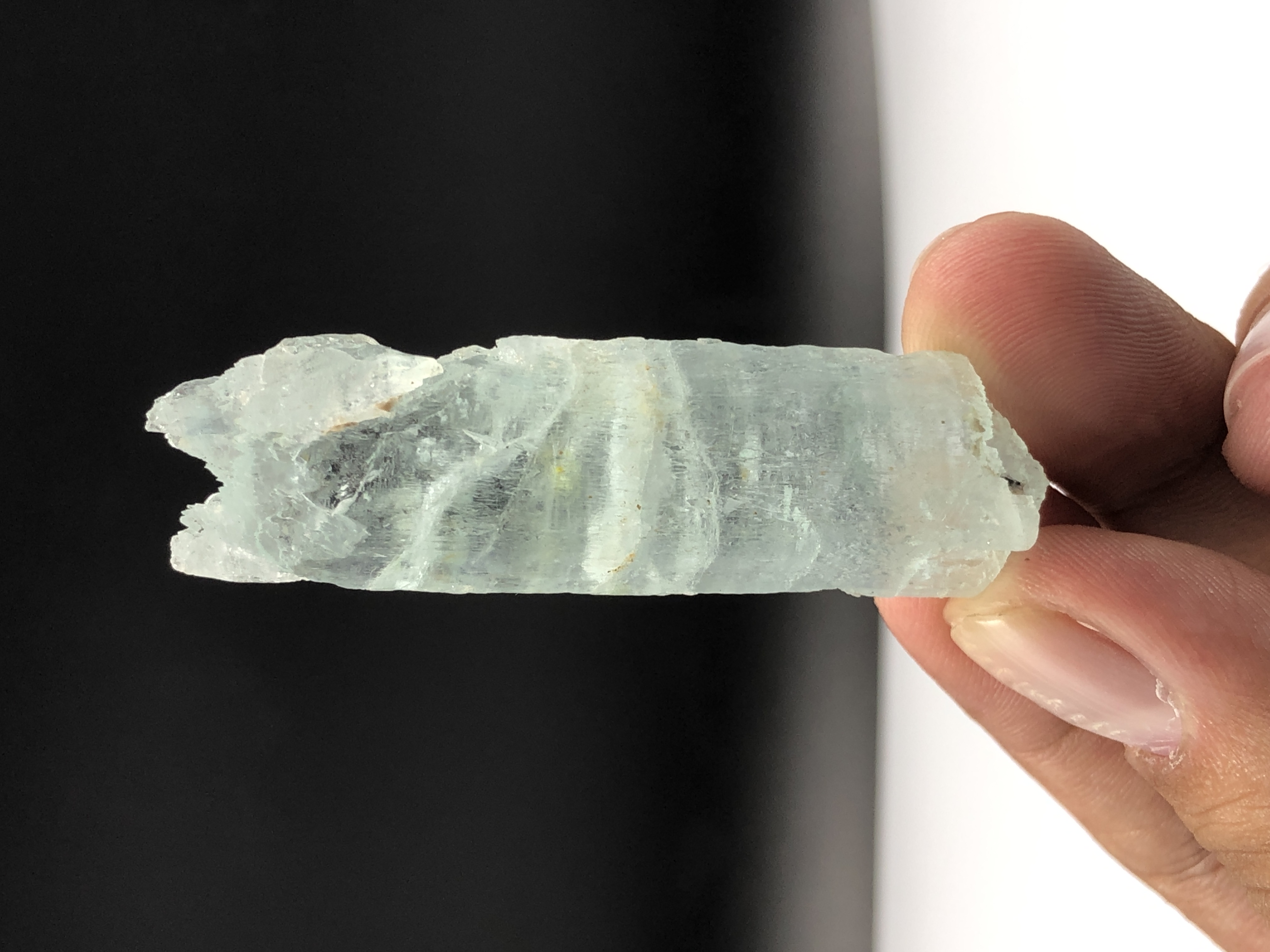 Natural Etched Aquamarine Crystal, from Pakistan.