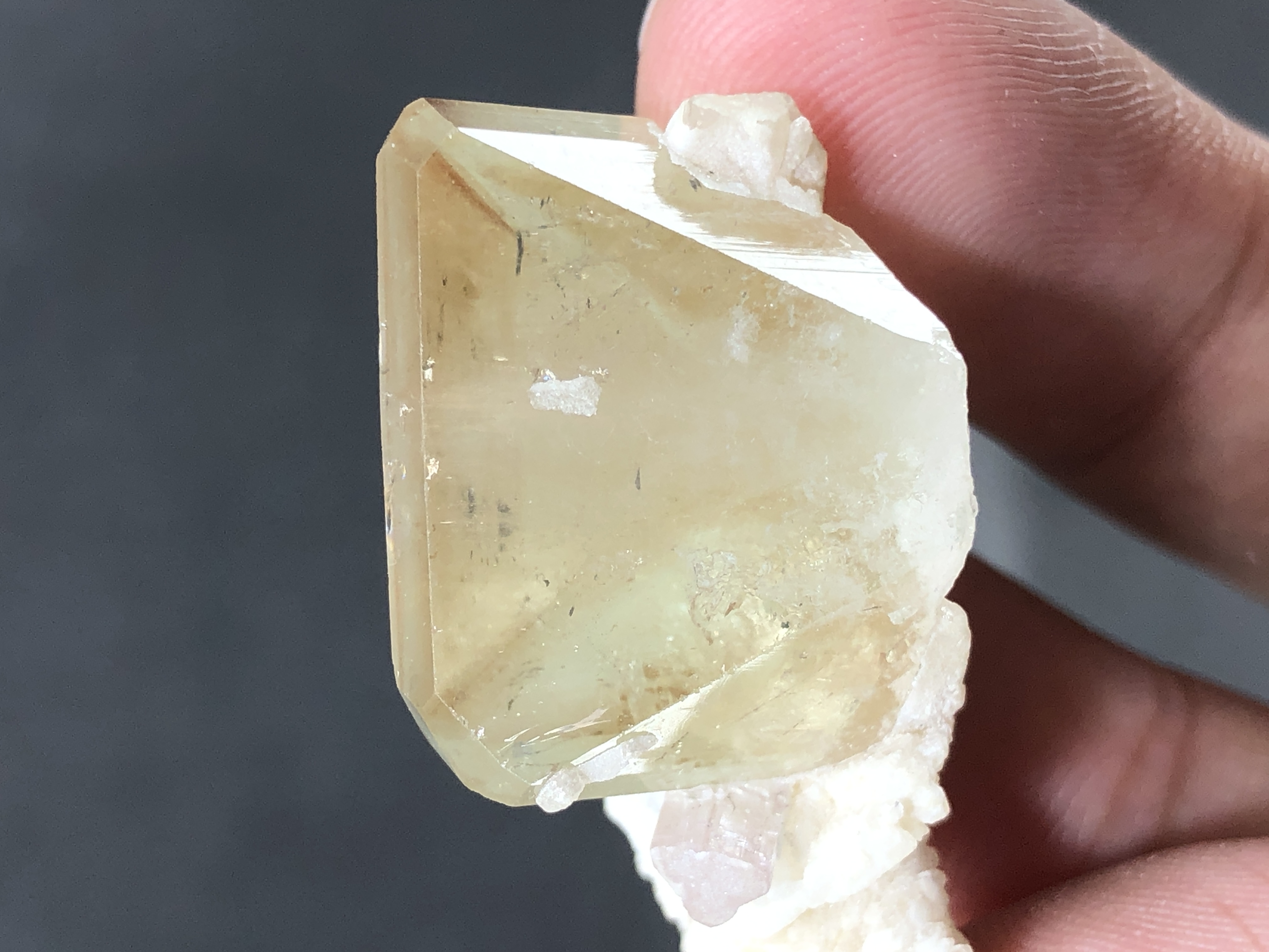 Terminated Topaz Crystal with Aquamarine & Matrix.