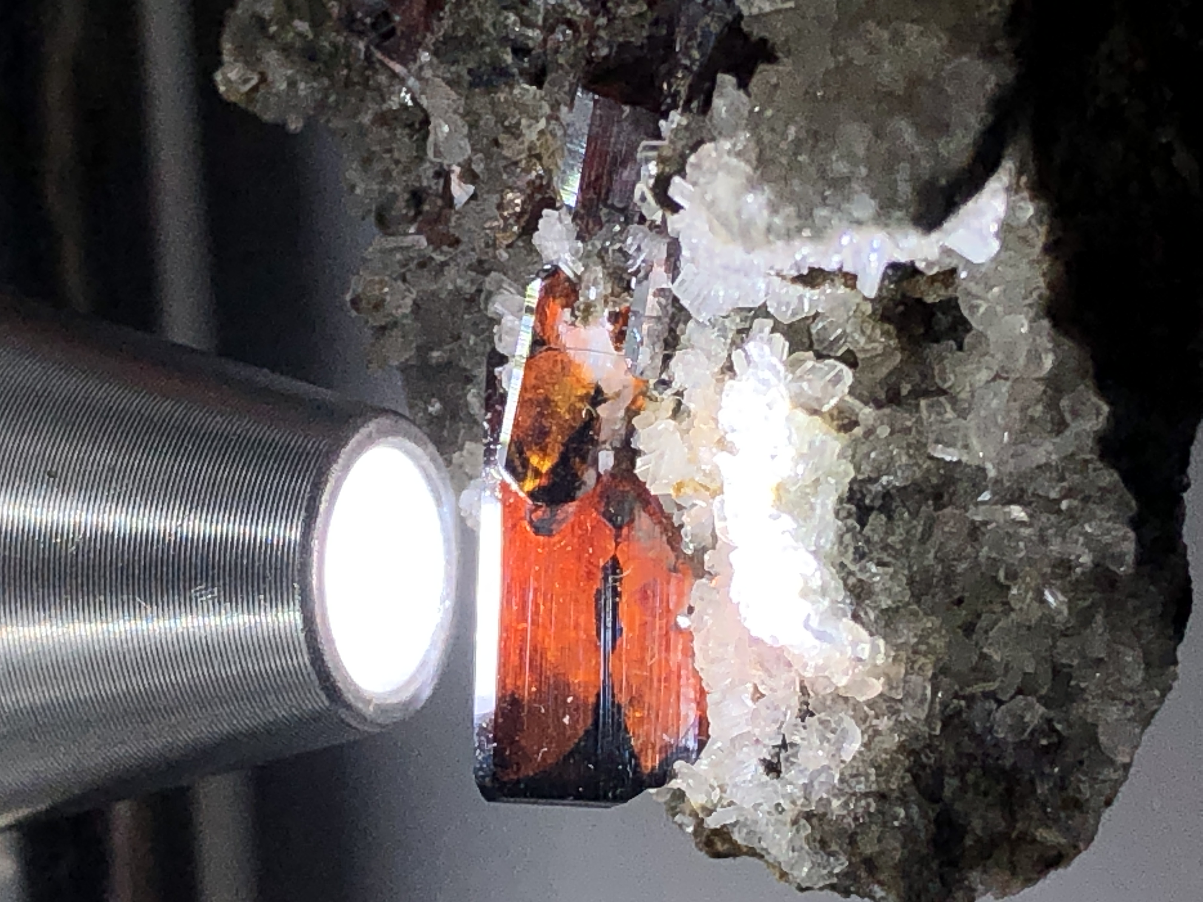 Aesthetic Crystal Cluster of Brookite Perched on Quartz & Matrix.