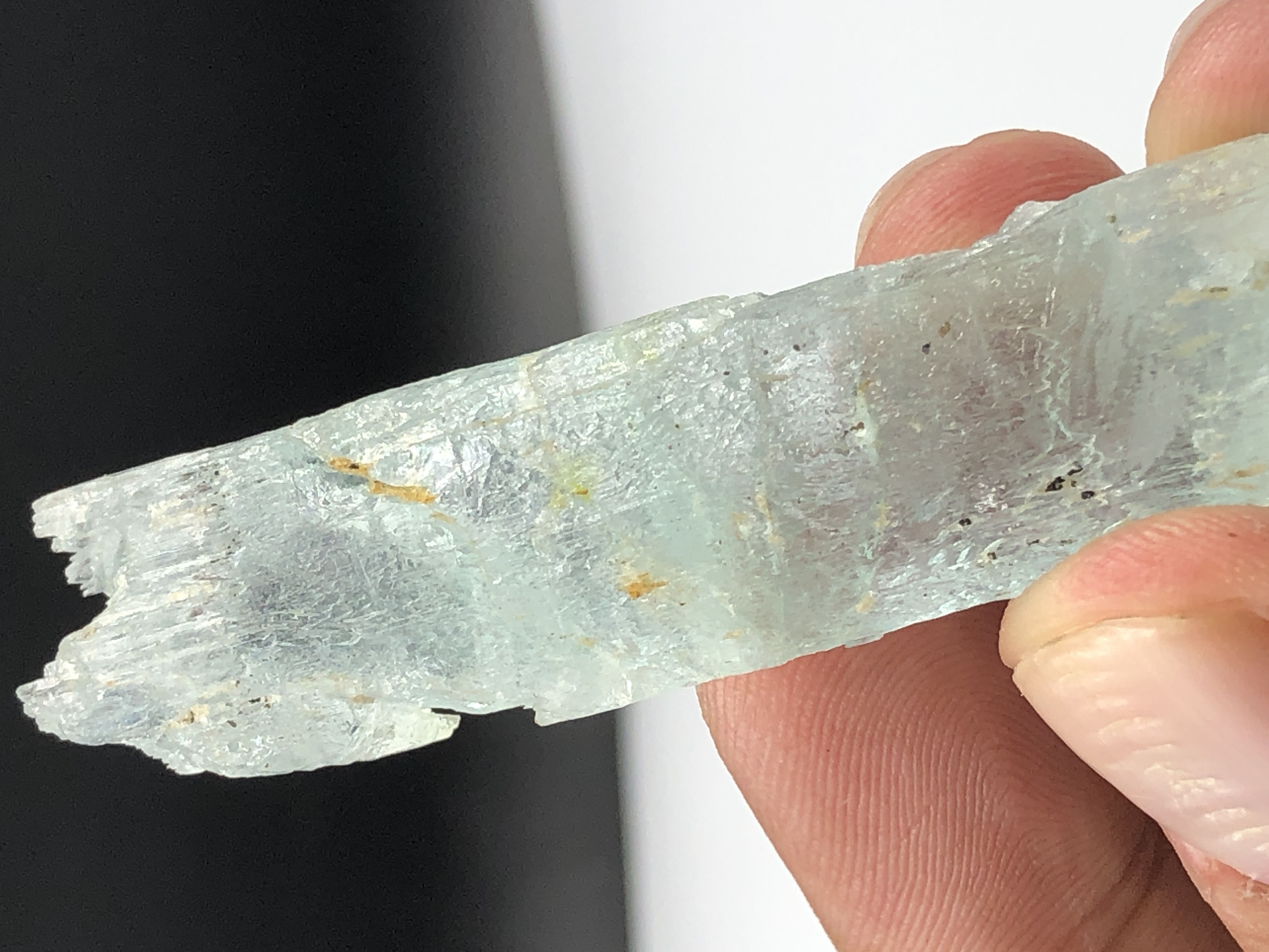 Natural Etched Aquamarine Crystal, from Pakistan.