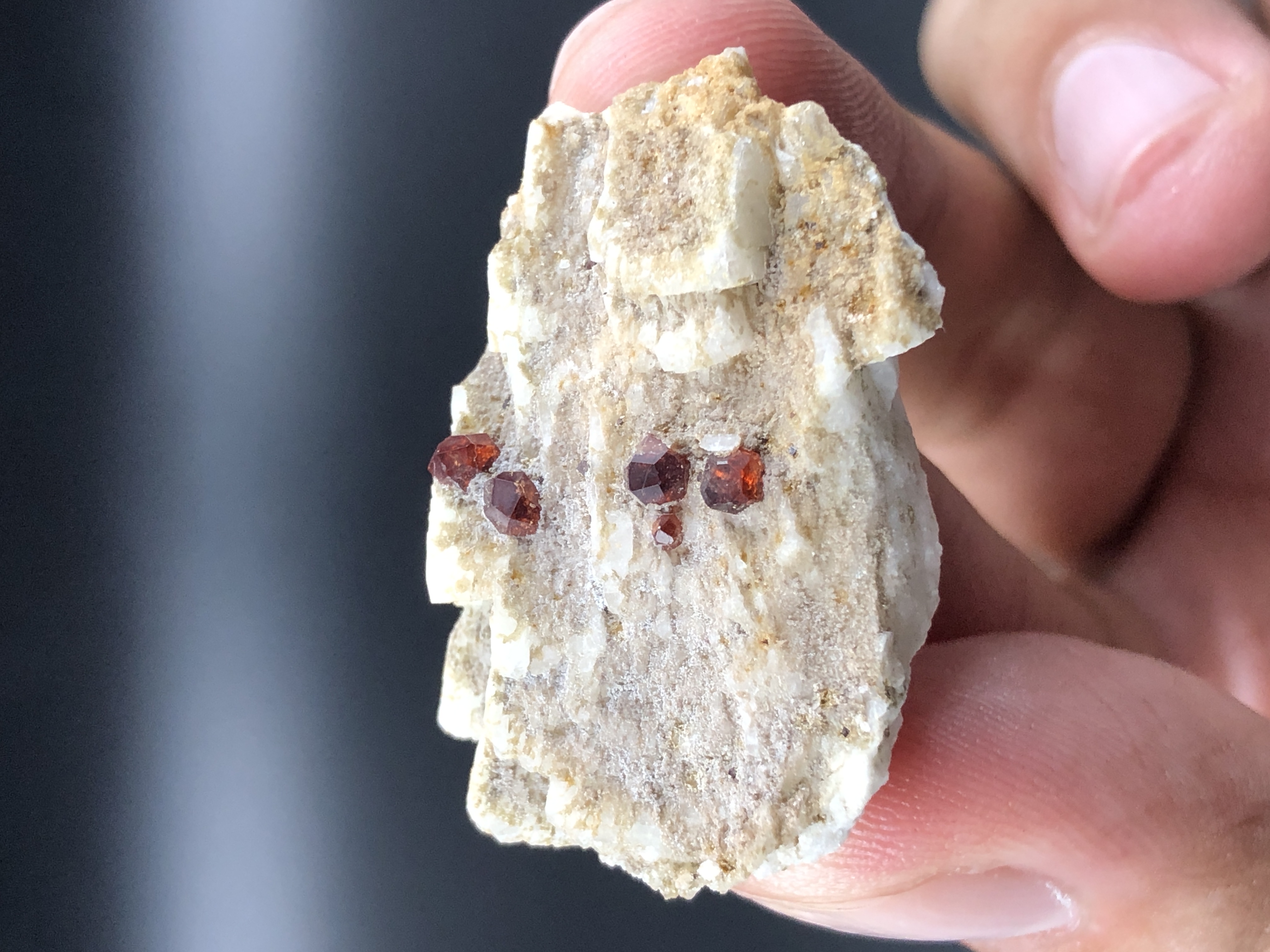 Natural Spessartine Garnet Perched on Mother Rock, from Pakistan.