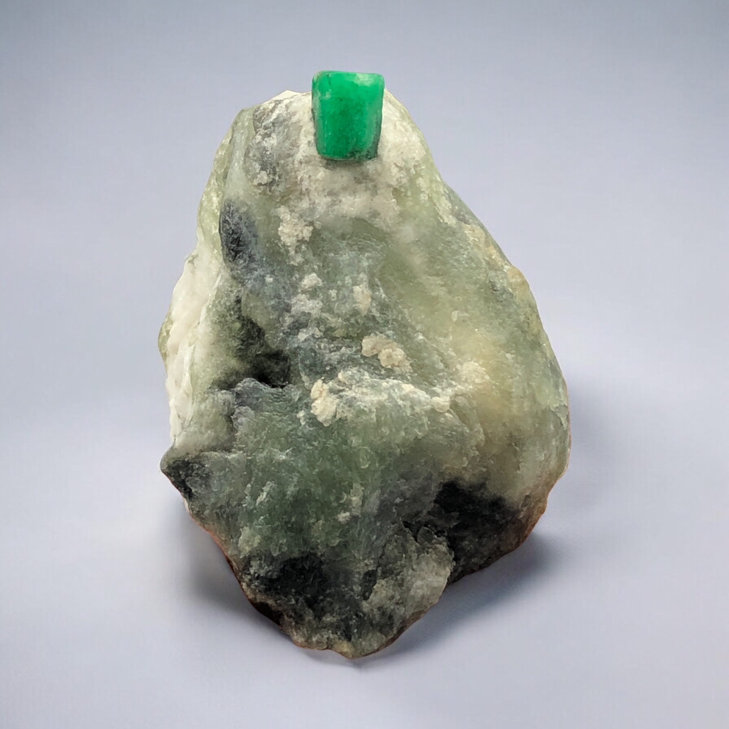 Natural Emerald Crystal Perched on Mother Rock.