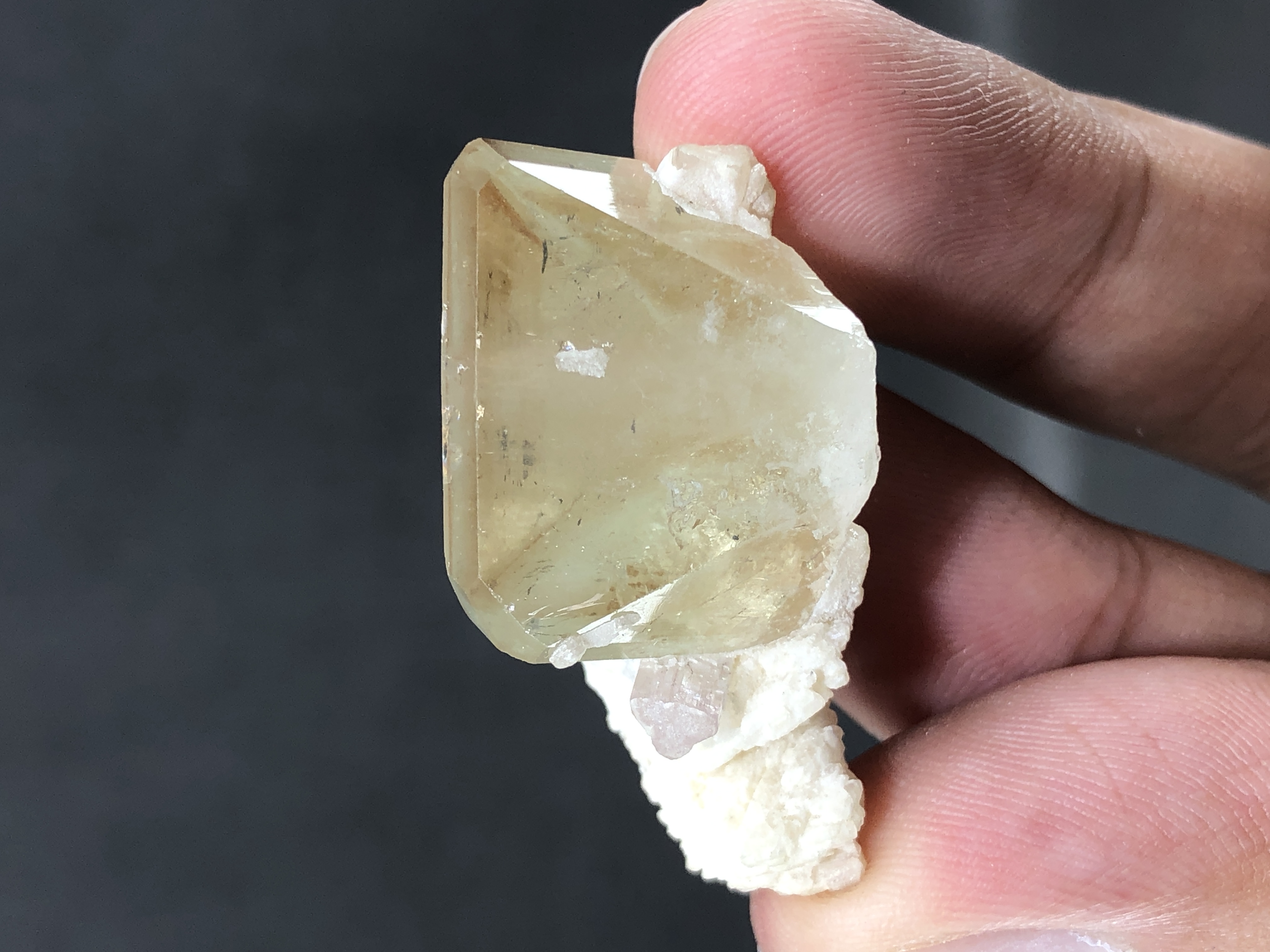 Terminated Topaz Crystal with Aquamarine & Matrix.