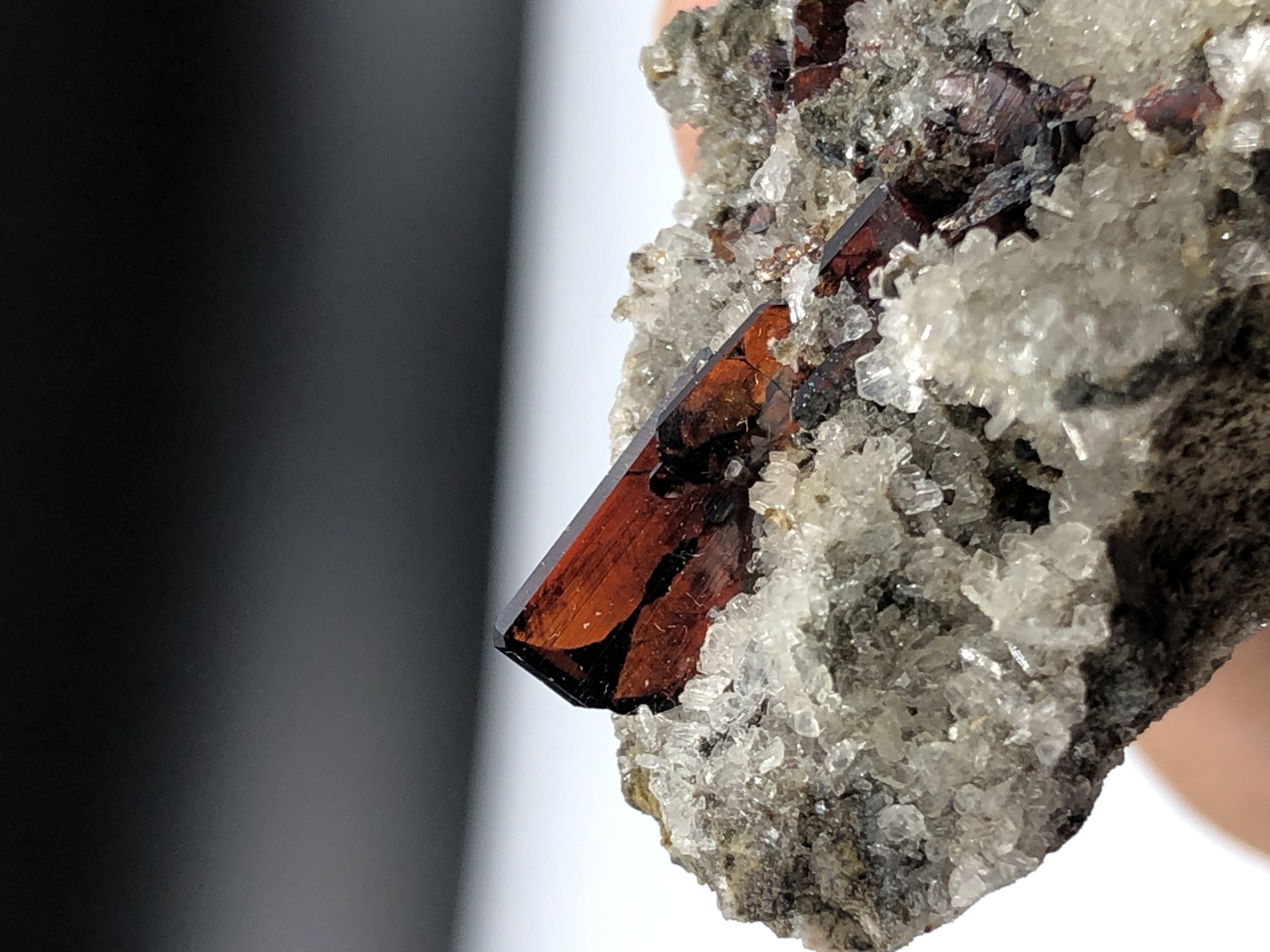 Aesthetic Crystal Cluster of Brookite Perched on Quartz & Matrix.