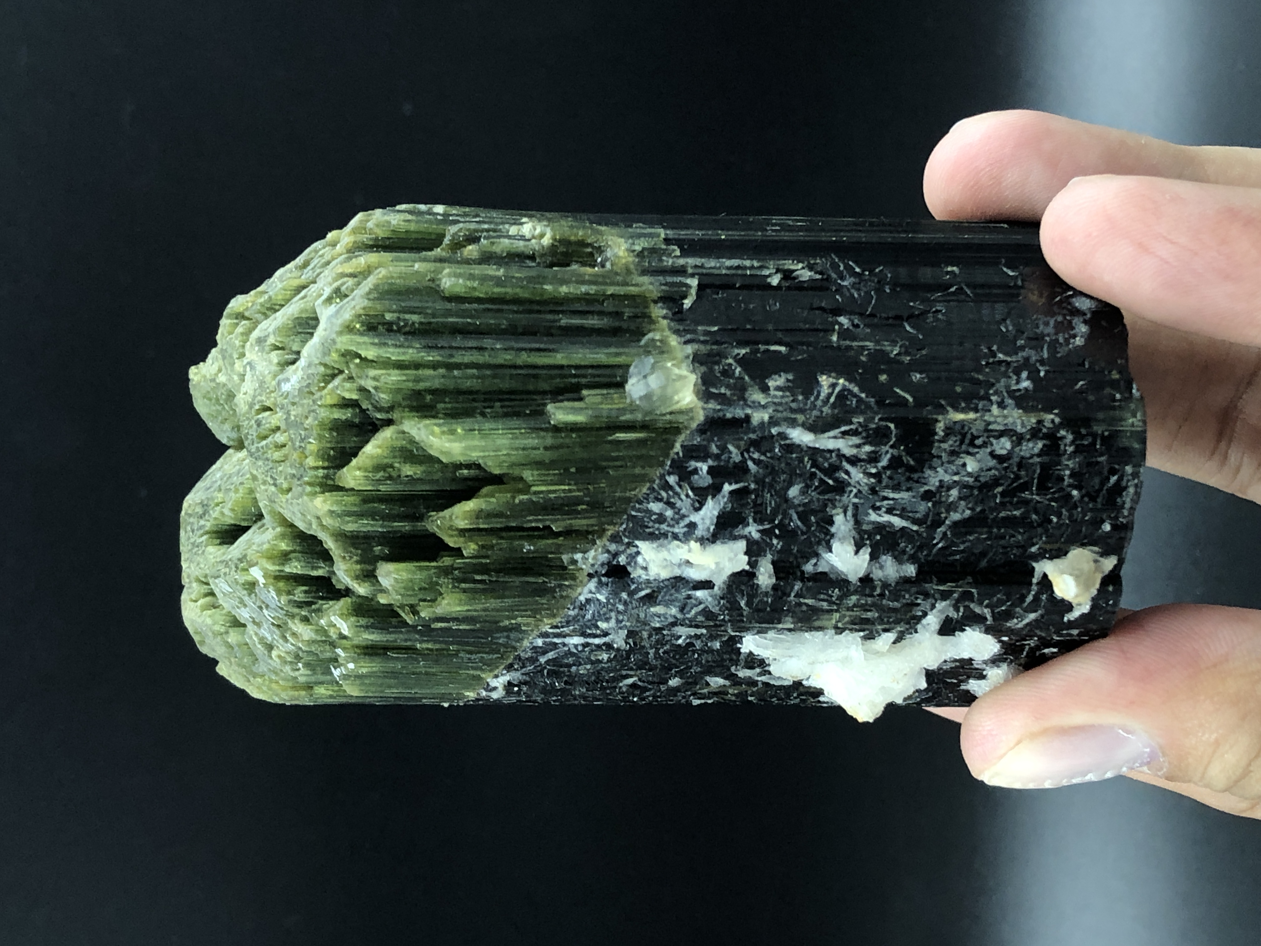 Natural High Grade Bi Color Tourmaline Crystal