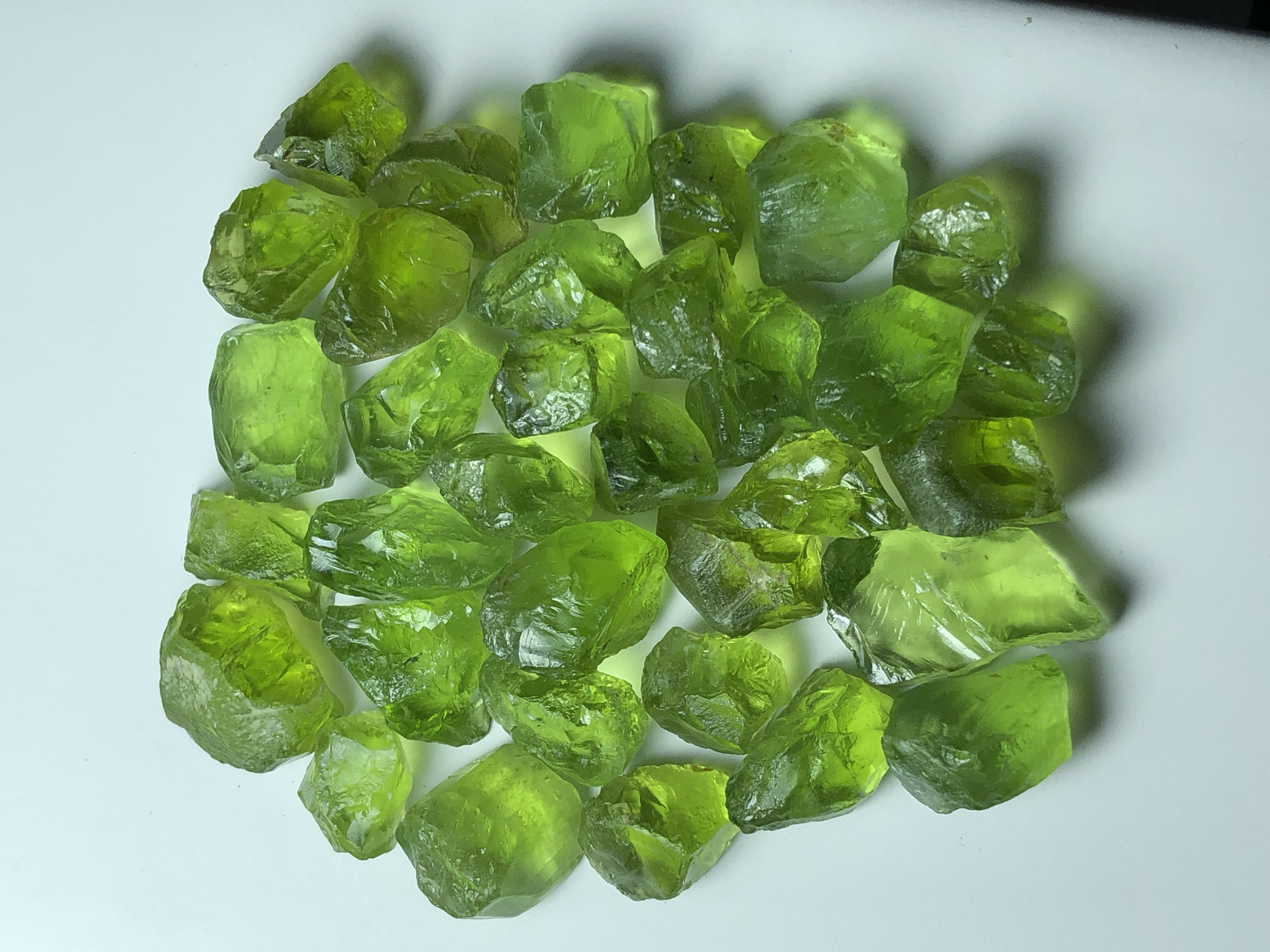 333.35 Carat Natural Facet Rough Apple Green Peridot - Supat Mine.