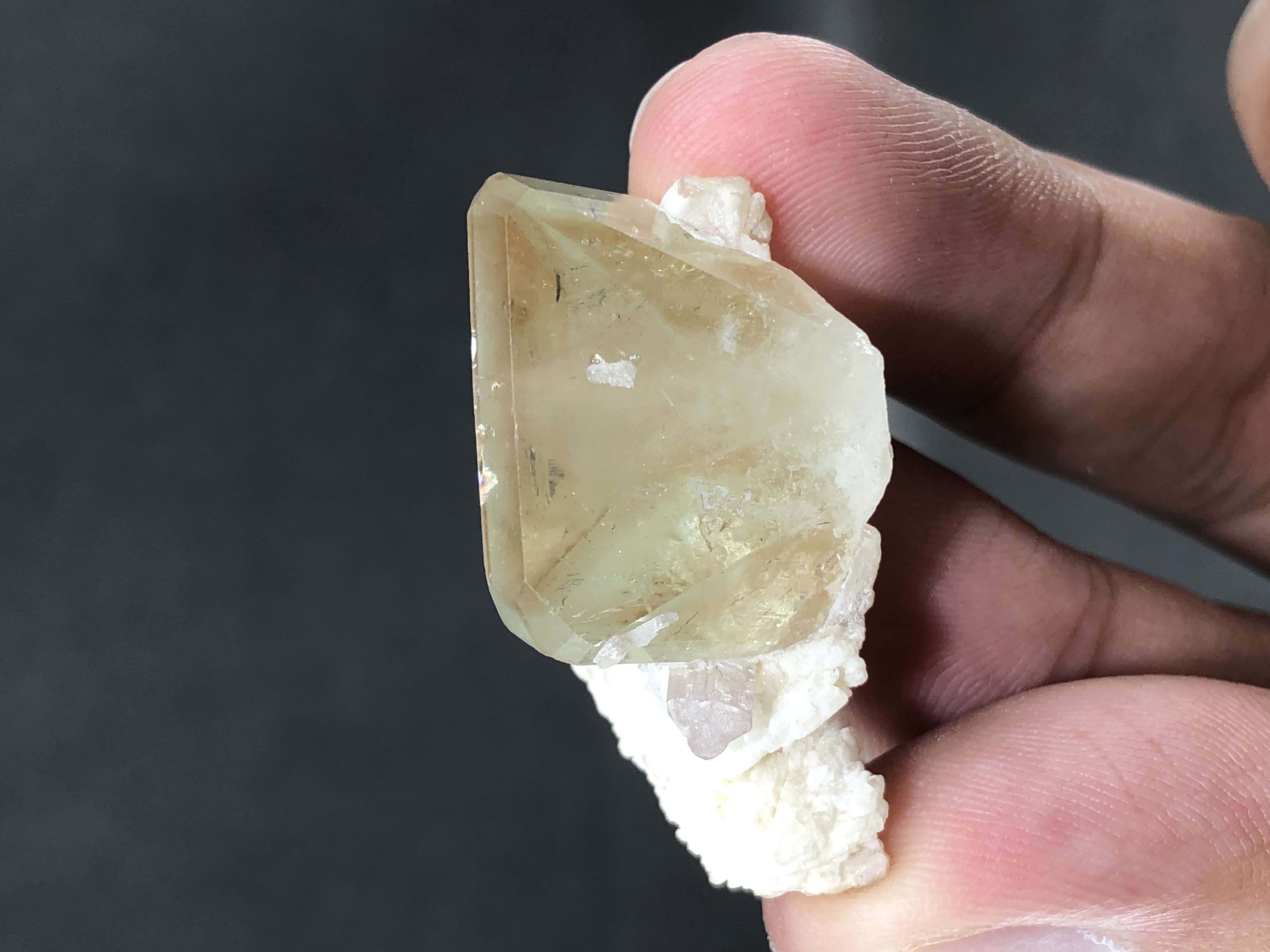 Terminated Topaz Crystal with Aquamarine & Matrix.