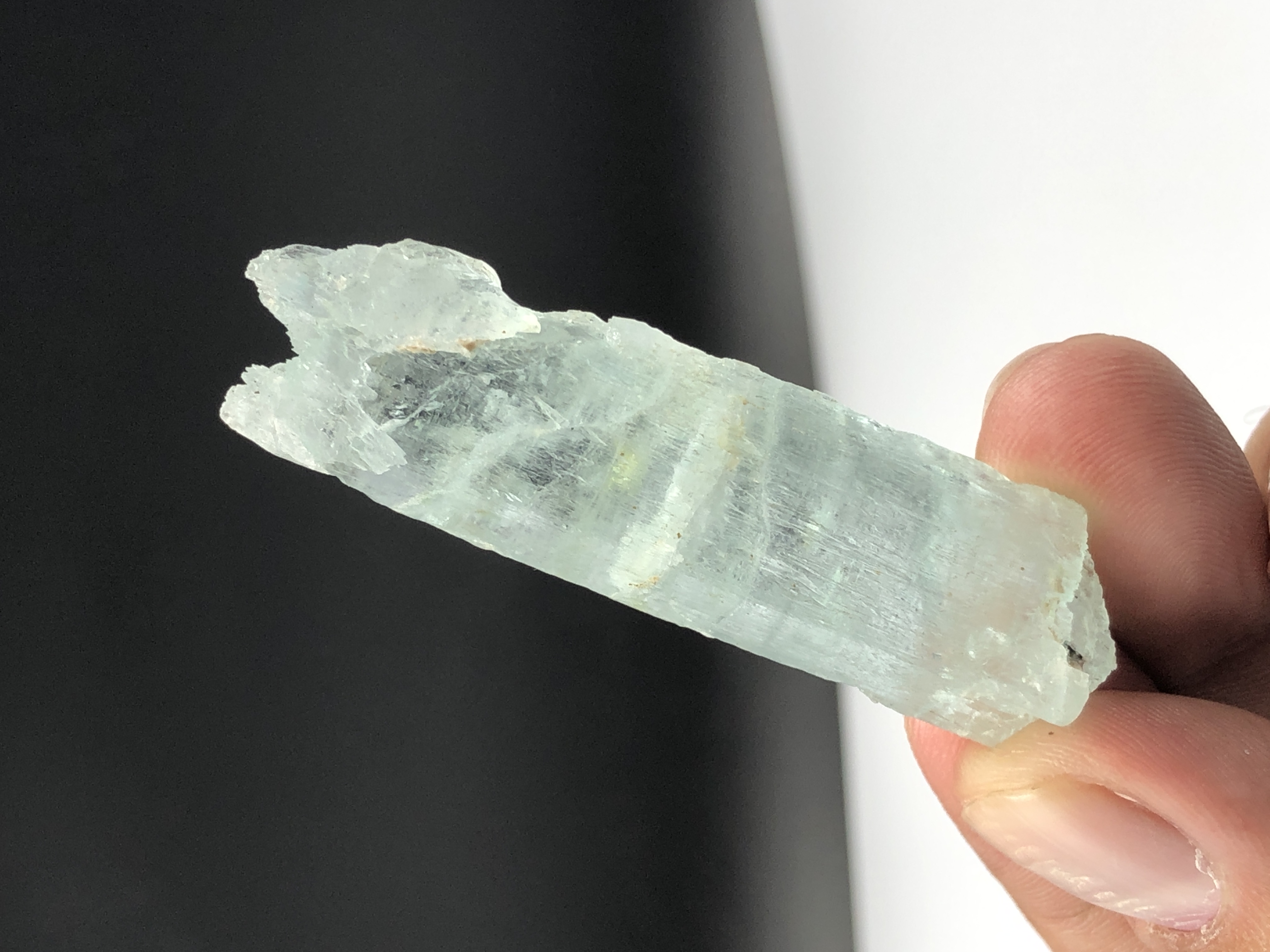 Natural Etched Aquamarine Crystal, from Pakistan.