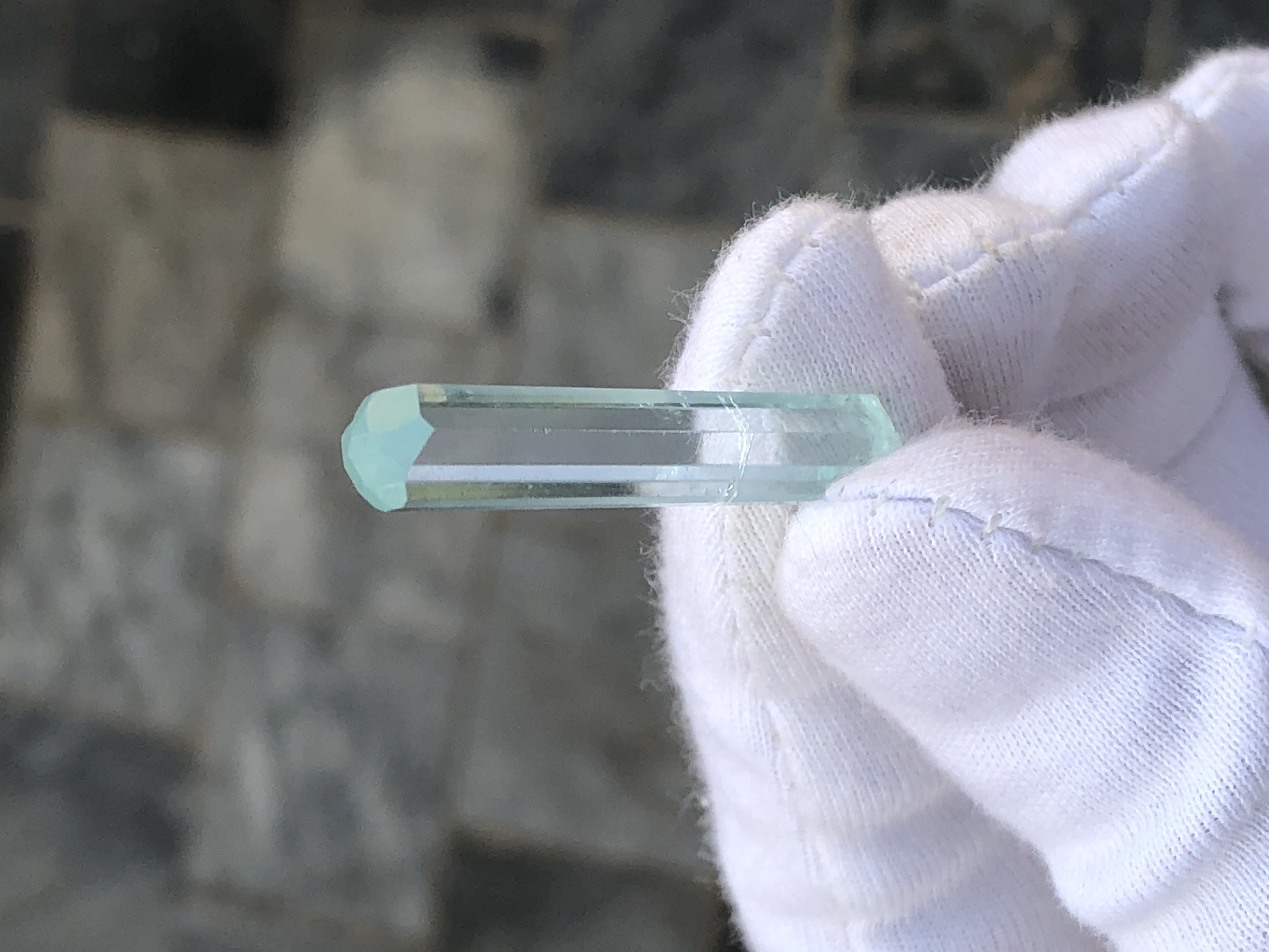 Natural Double Terminated Gemmy Quality Aquamarine Crystal.