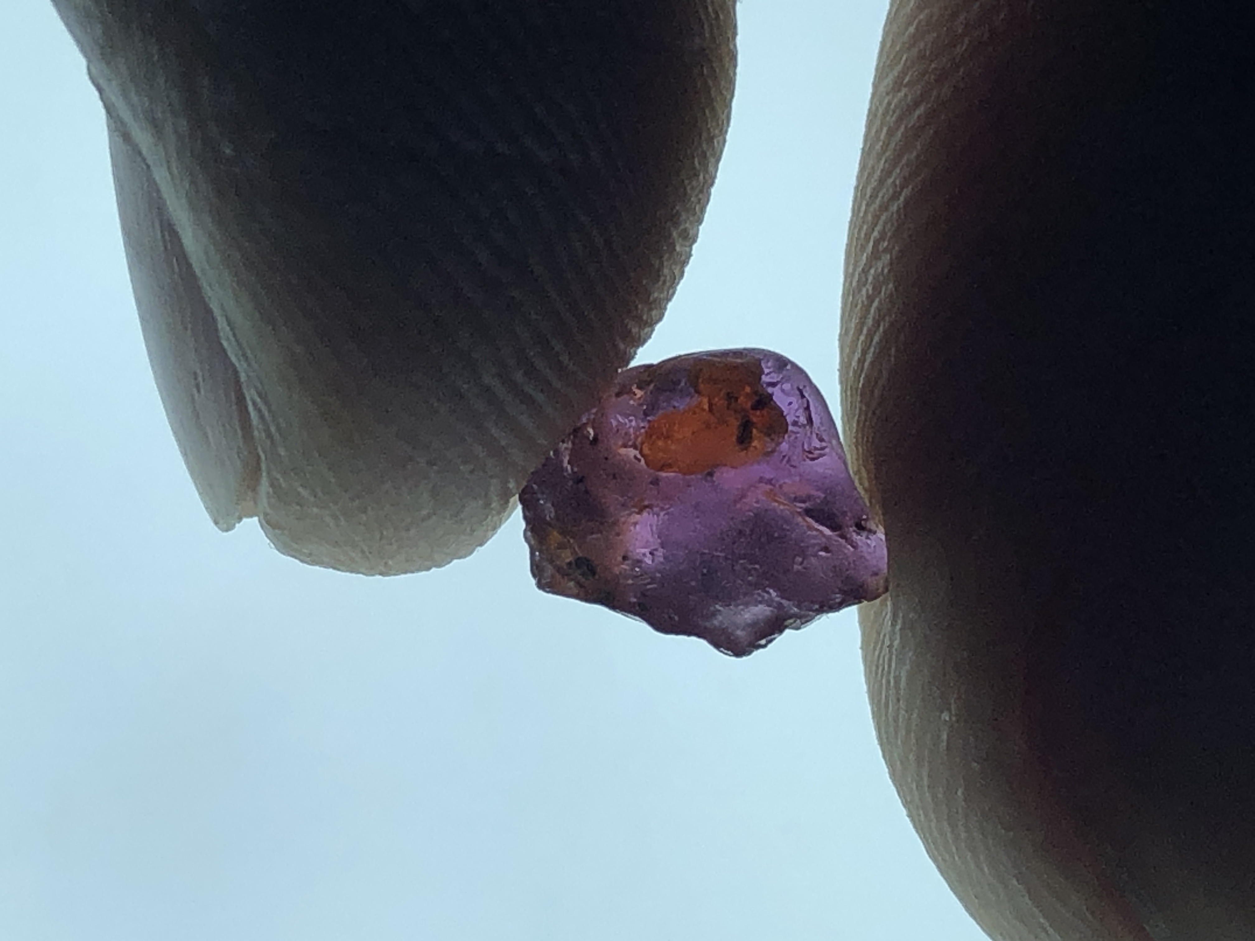 2.25 Carat Natural Facet Rough Pink Sapphire, from Madagascar.