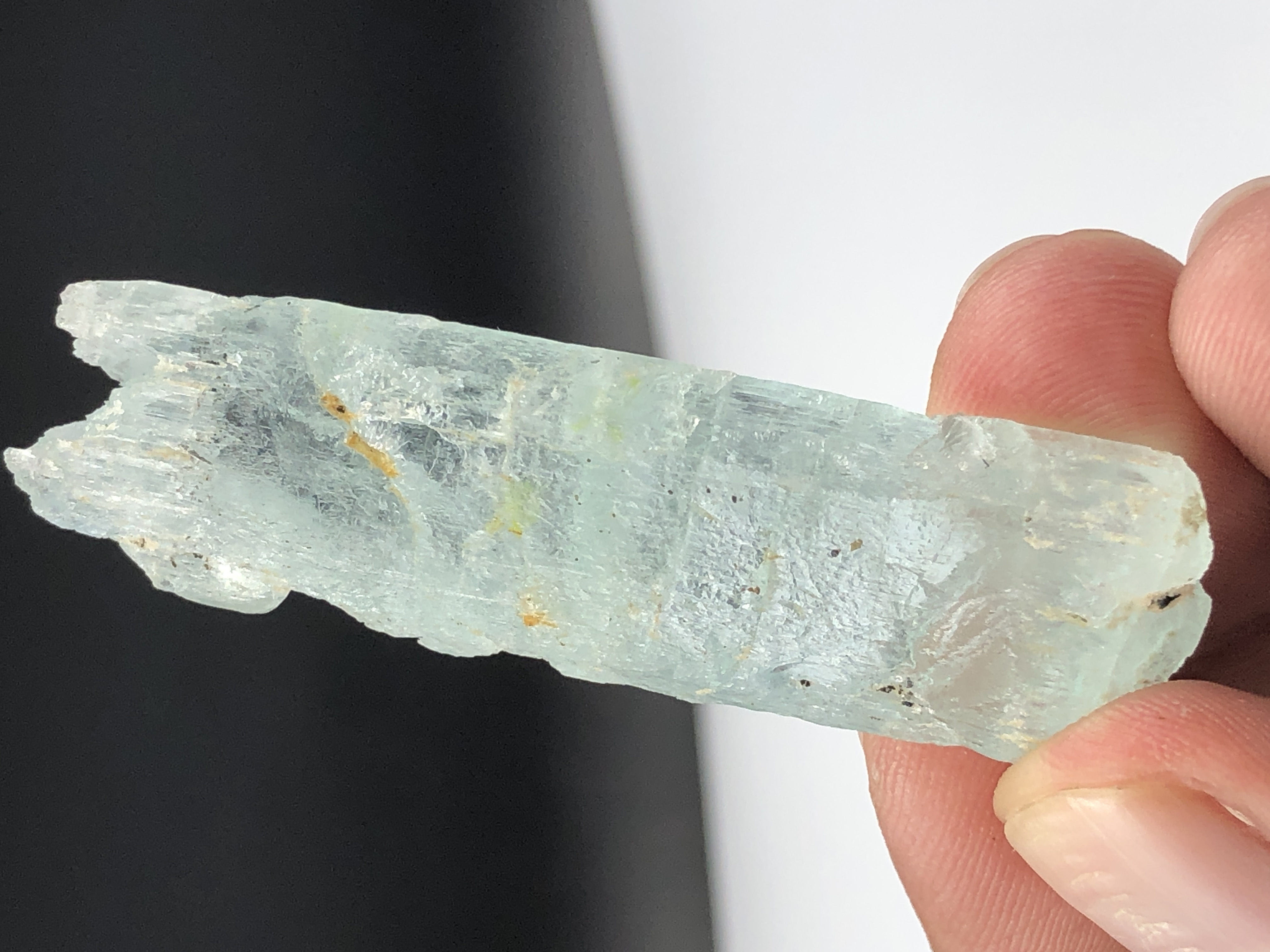 Natural Etched Aquamarine Crystal, from Pakistan.