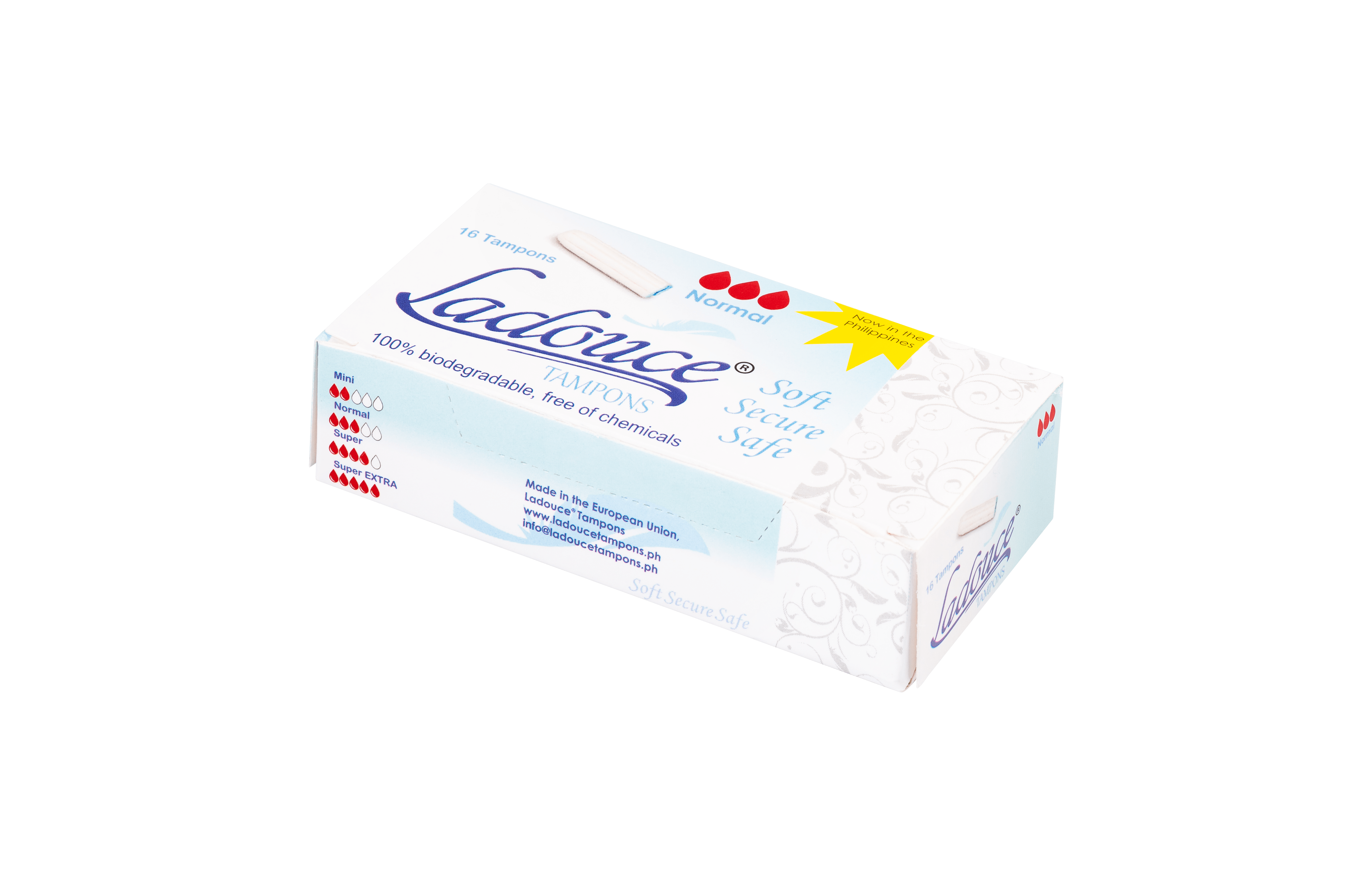Ladouce® Tampons NORMAL – 16 Pack (Non-Applicator)