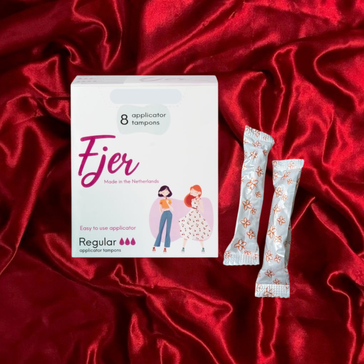 Fjer® Tampons Regular – 8 Pack (With Applicator)