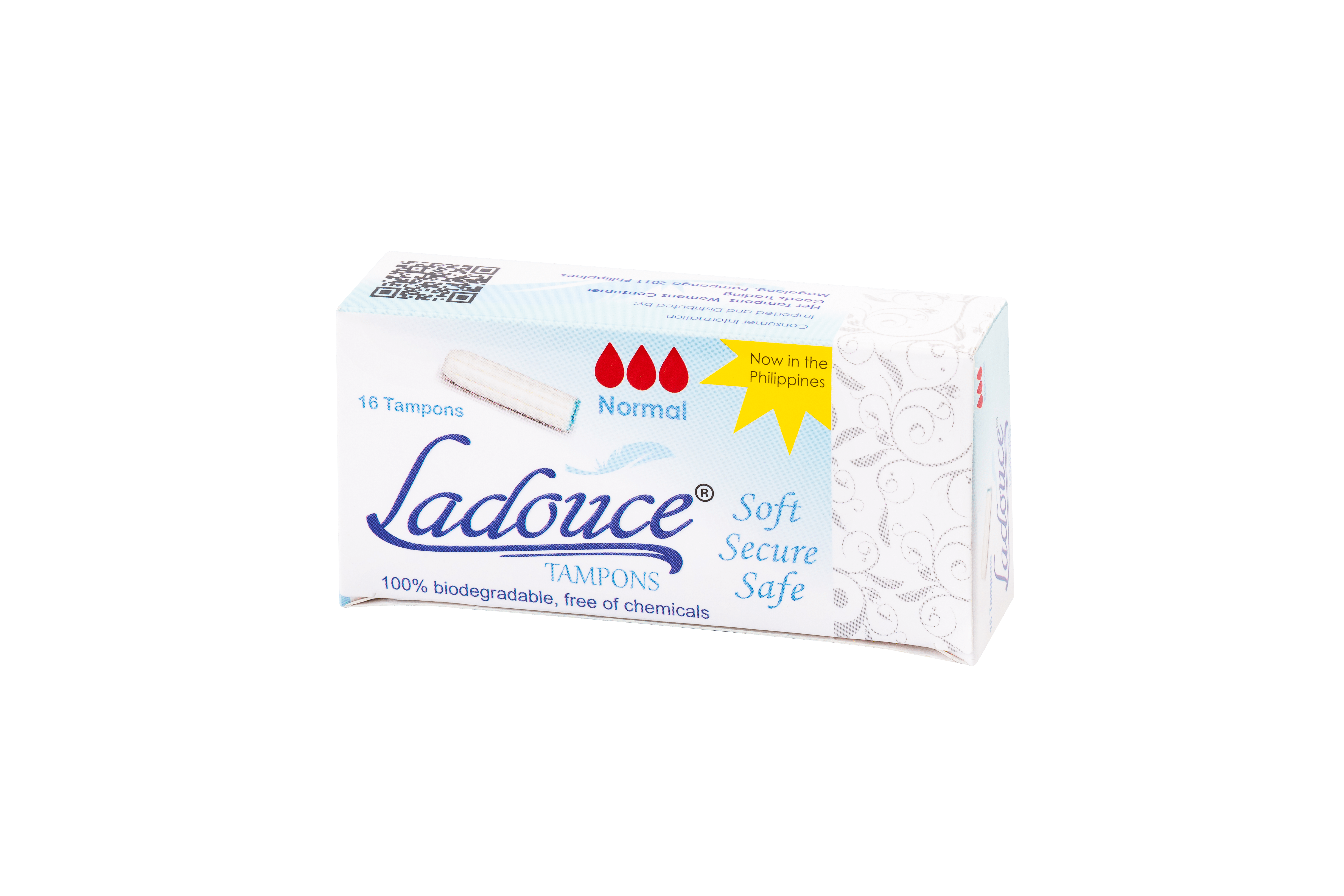 Ladouce® Tampons NORMAL – 16 Pack (Non-Applicator)