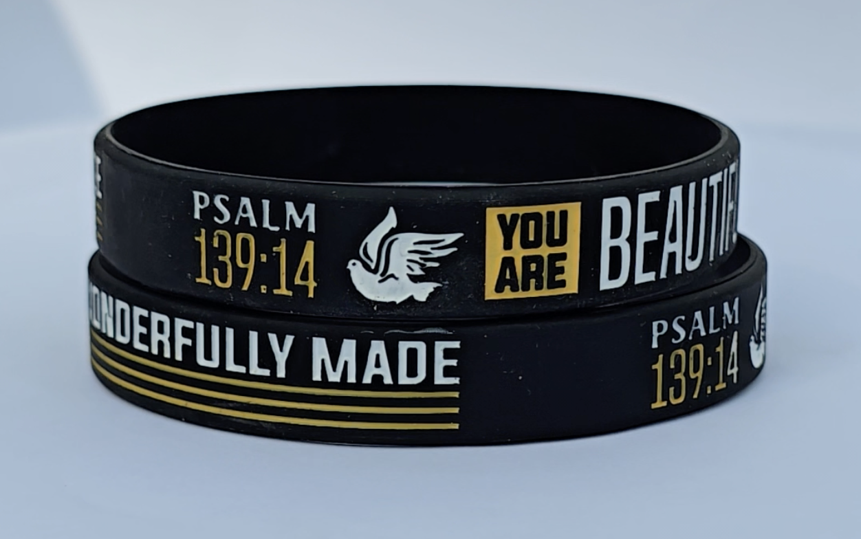 Psalm 139:14 Silicone Wristbands