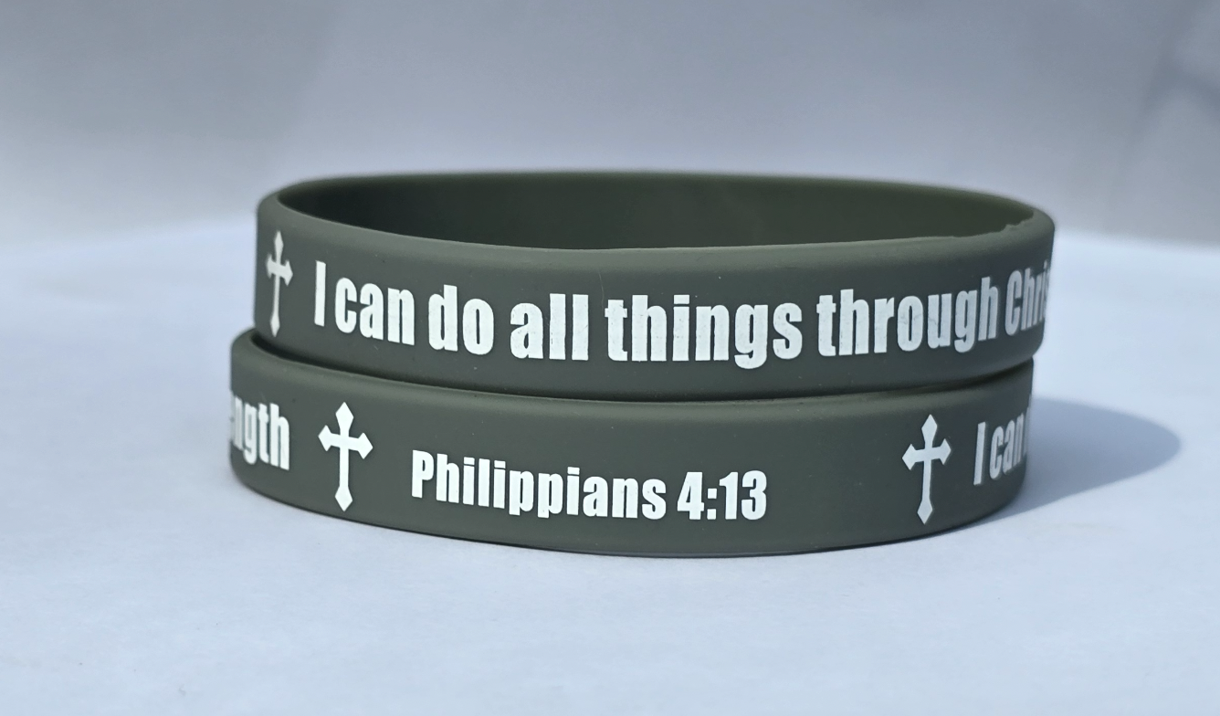 Philippians 4:13 Silicone Wristband