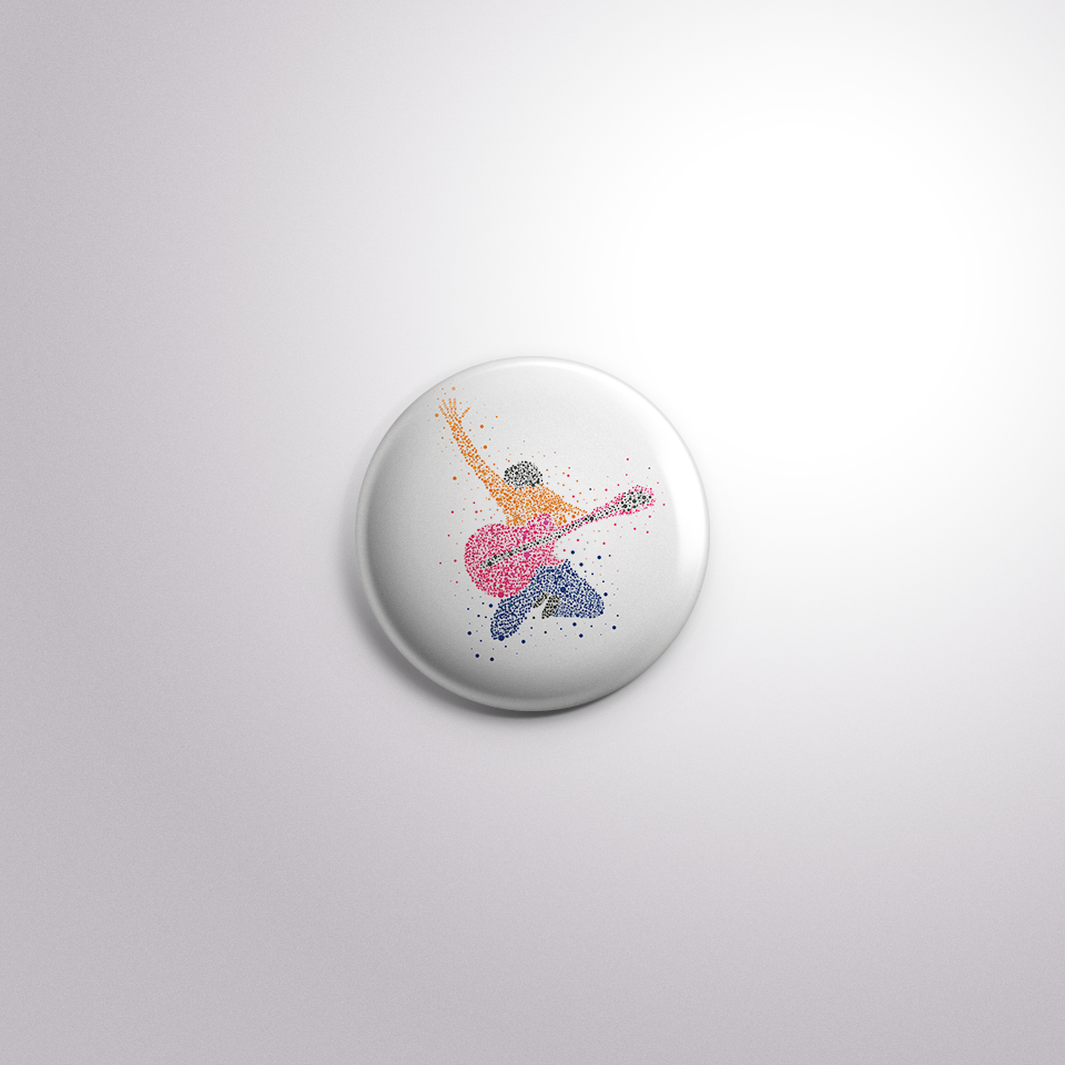 Guitarist Pin Badge