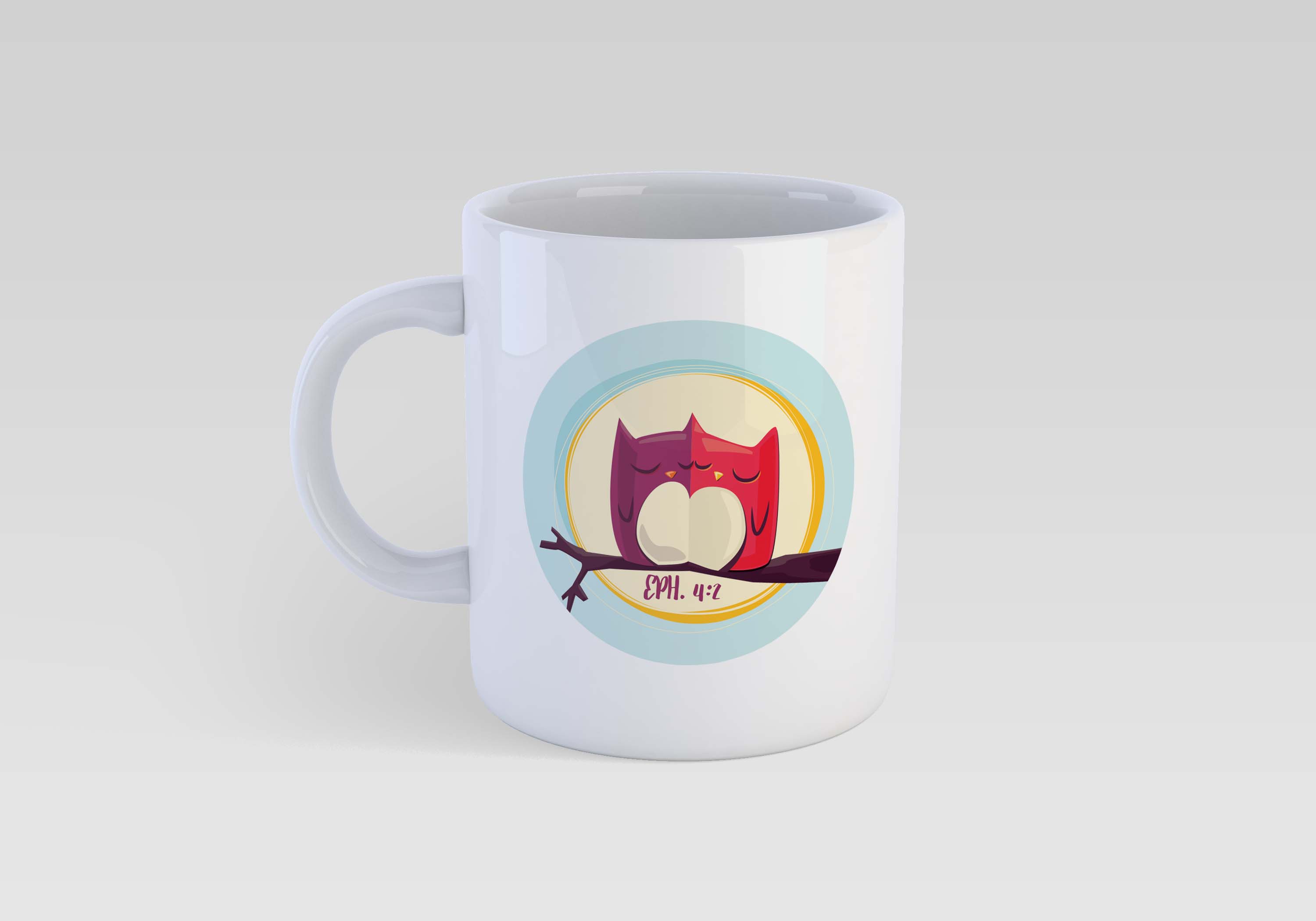 Owl Print Ceramic Mug