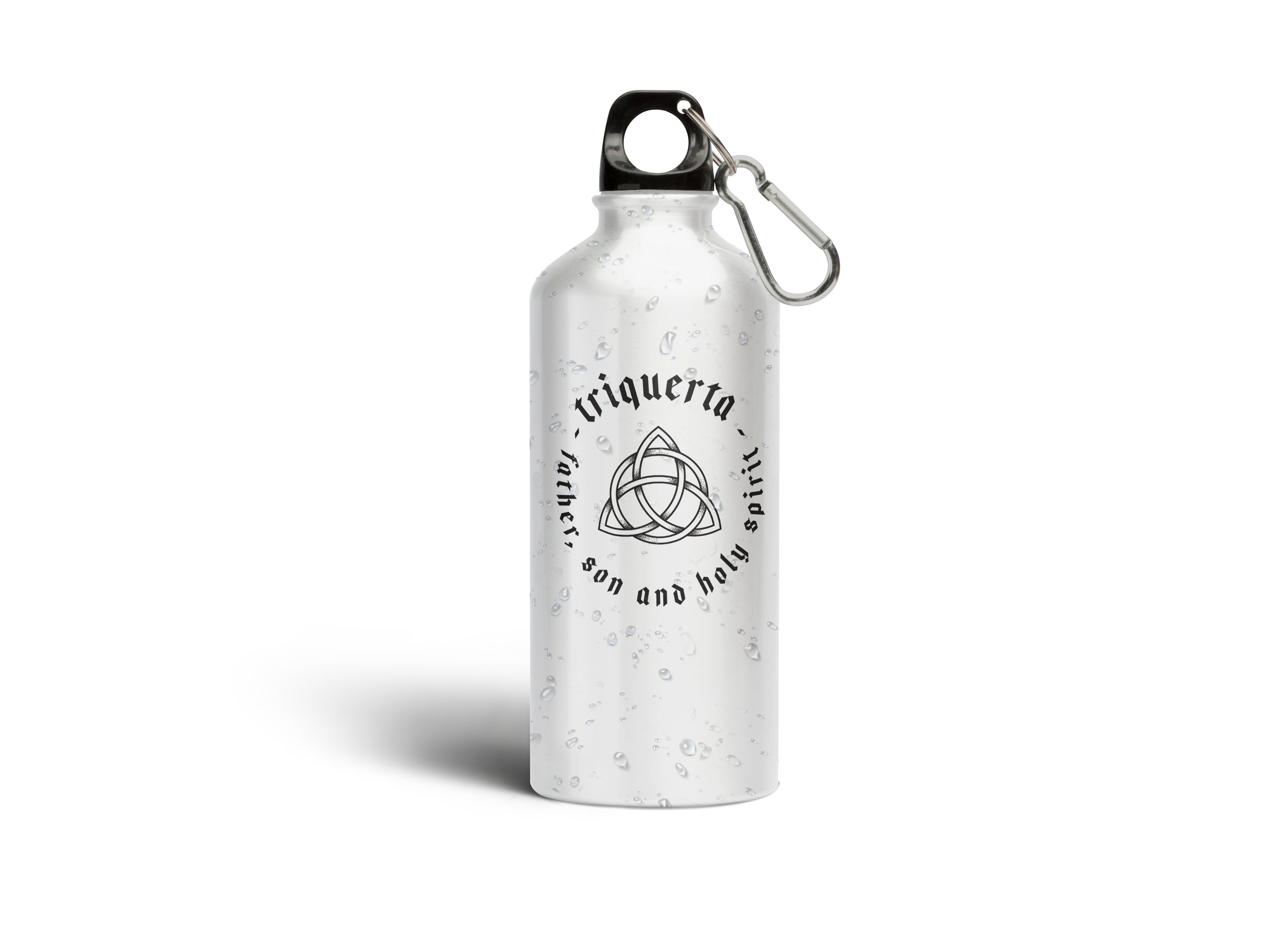 Water Bottle with Triquetra Design