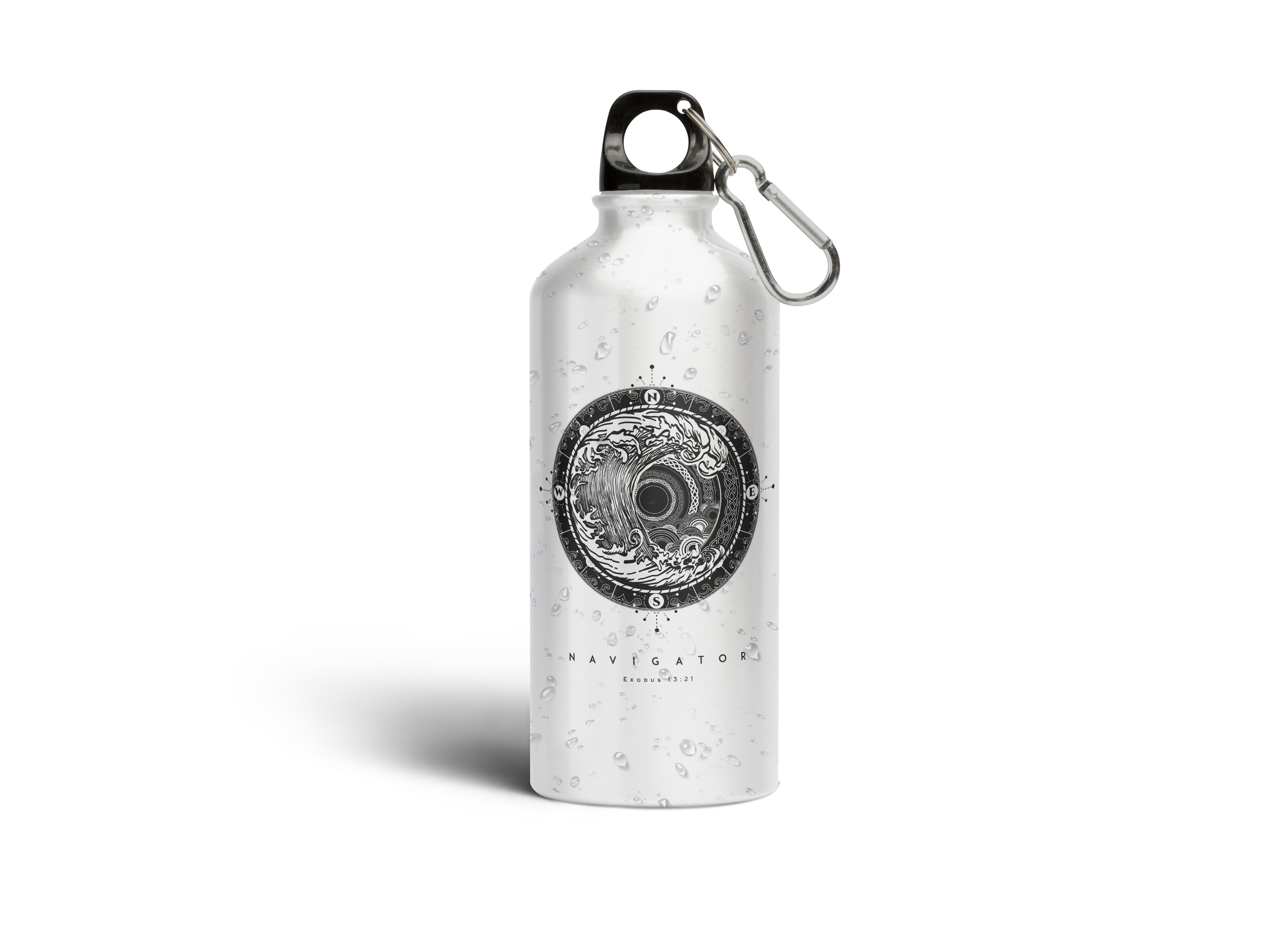 White Metal Water Bottle
