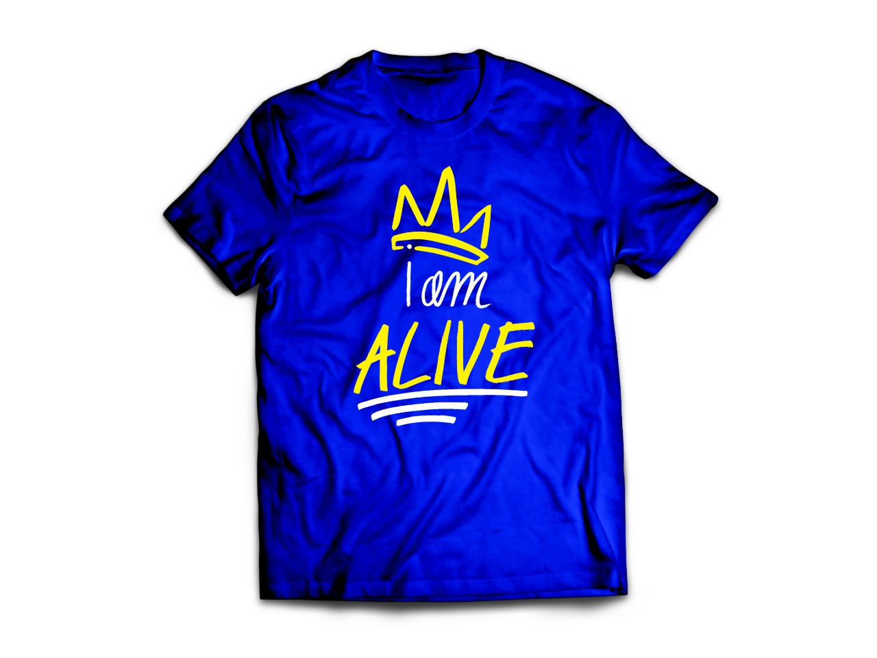 Blue 'I am ALIVE' T-Shirt