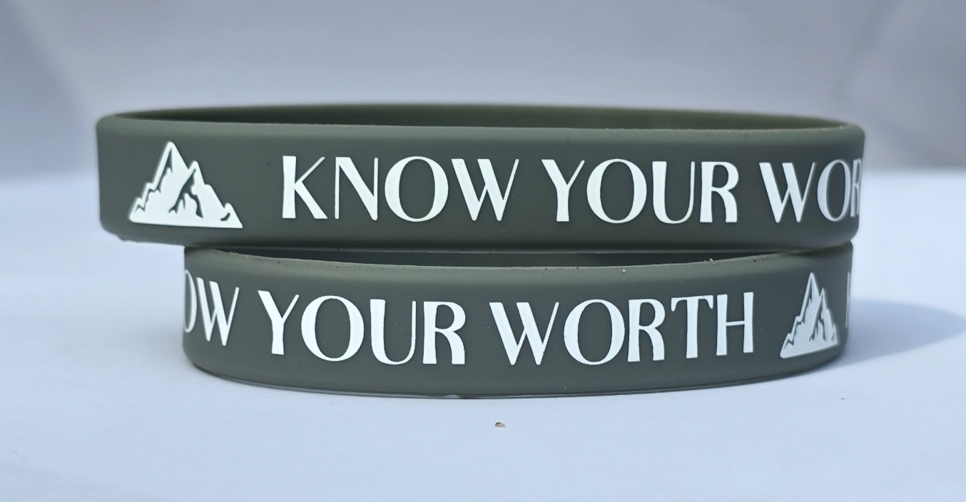 Know Your Worth Silicone Wristband