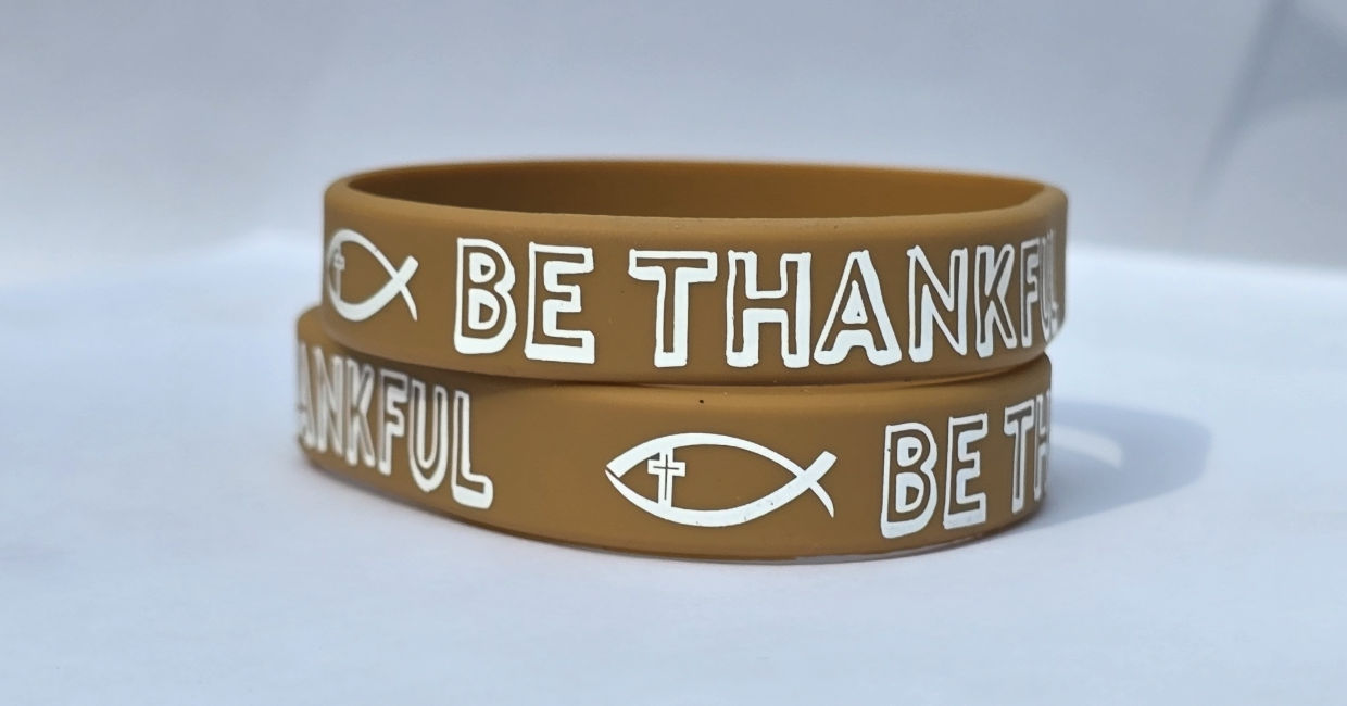 Be Thankful Silicone Wristband