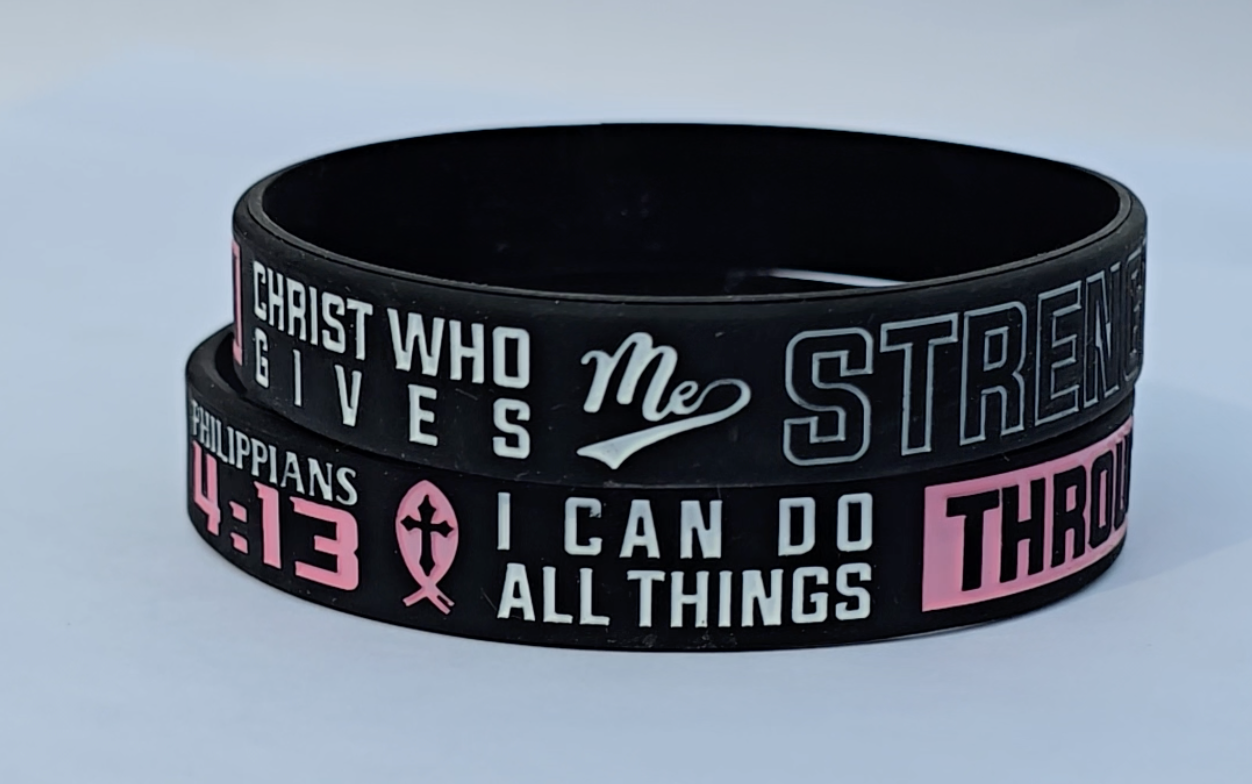 Philippians 4:13 Silicone Wristband