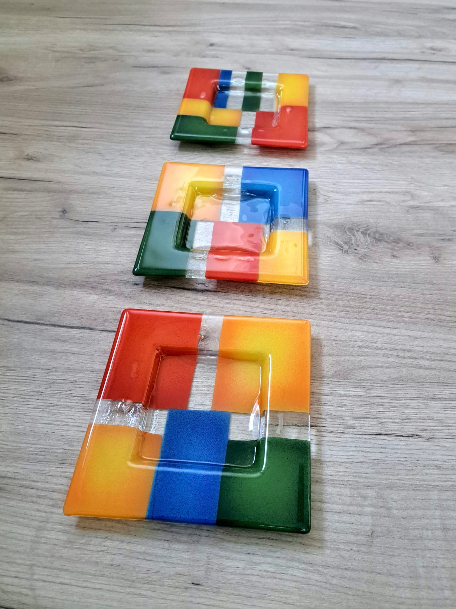 Set čtvercových talířků na tapas