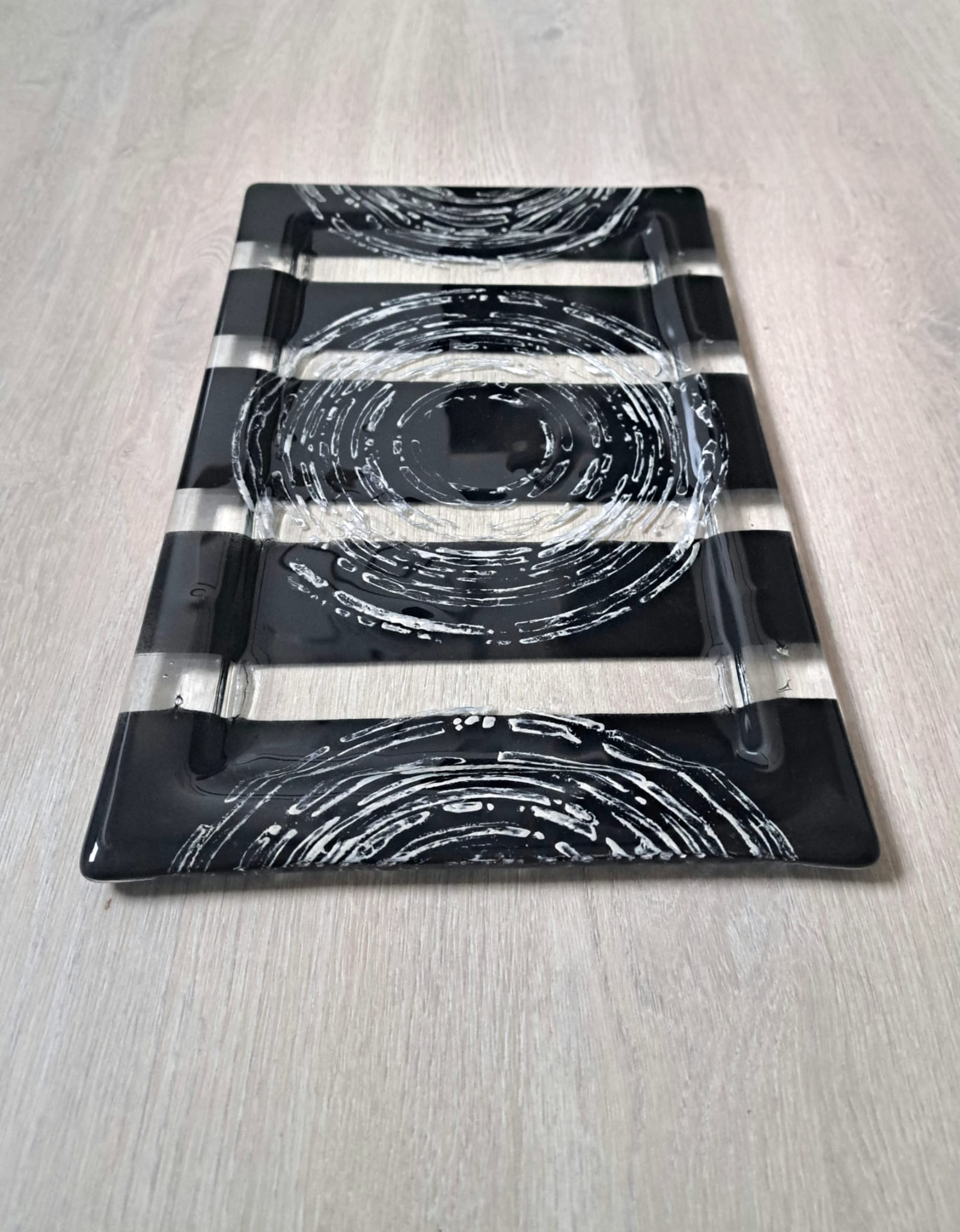 Talíř obdelníkový - "Black-Silver"