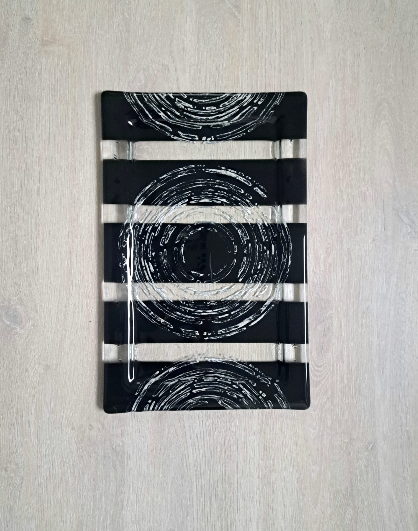 Talíř obdelníkový - "Black-Silver"