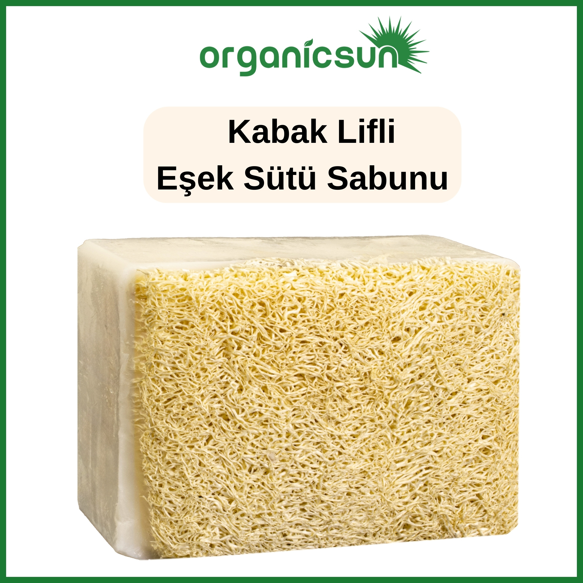 Organicsun Kabak Lifli Eşek Sütü Sabunu 120 gram