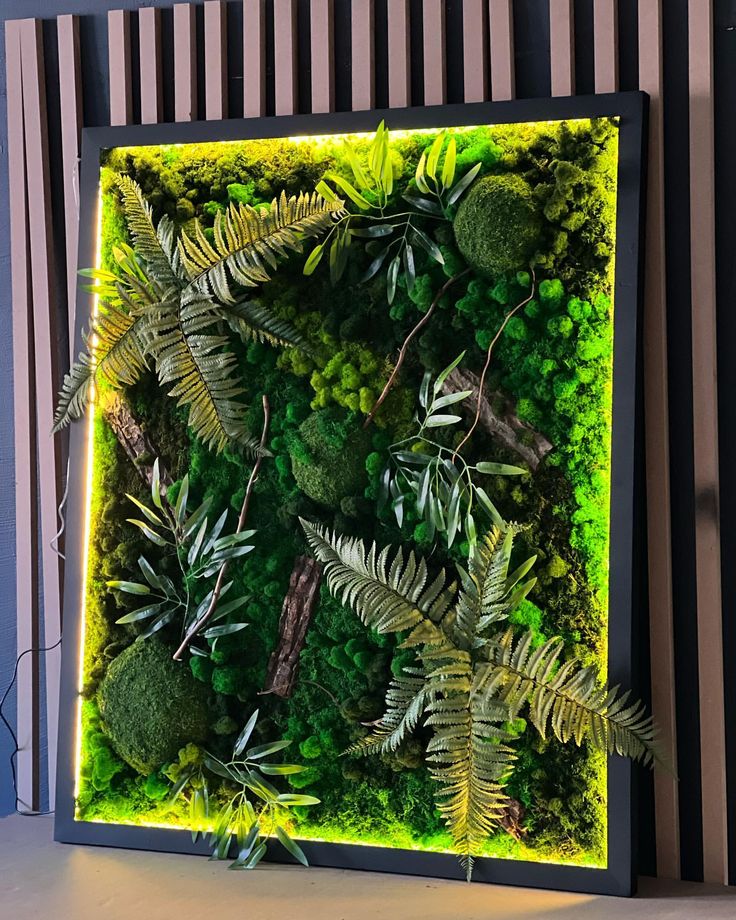 Tableau Végétal Lumineux 1m /1m