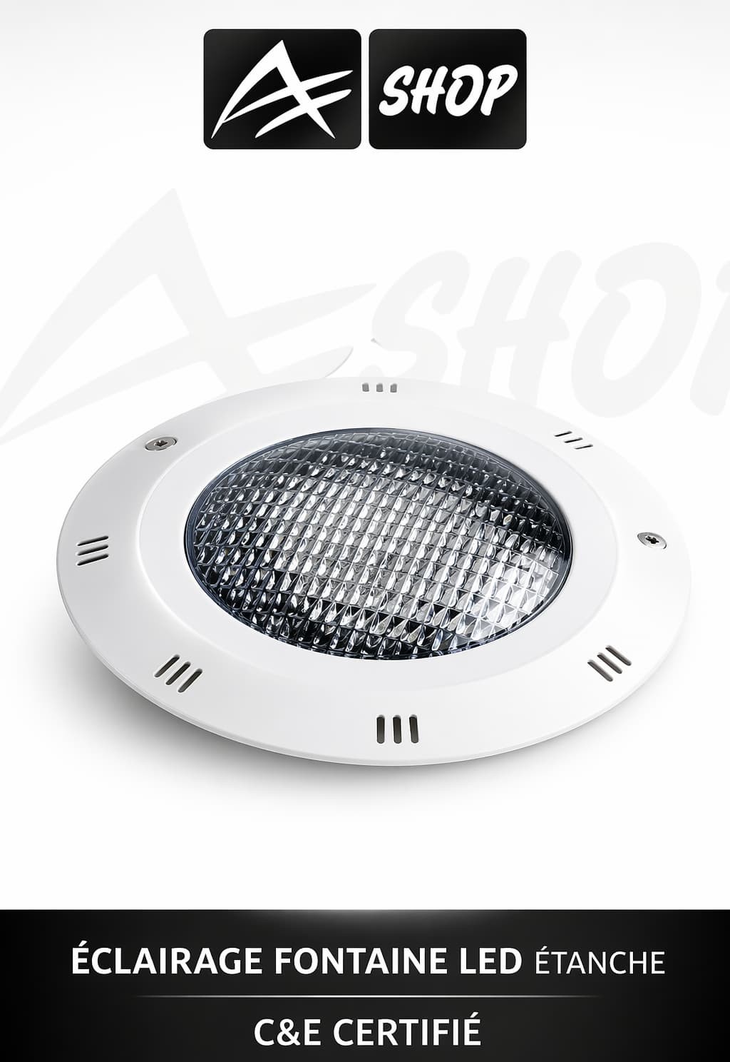 PROJECTEUR DE PISCINE ENCASTRES 252 LED 25 W AVEC TELECOMMANDE RGB EN COULEUR MARQUE ASTRAL SWIMMING Espagne