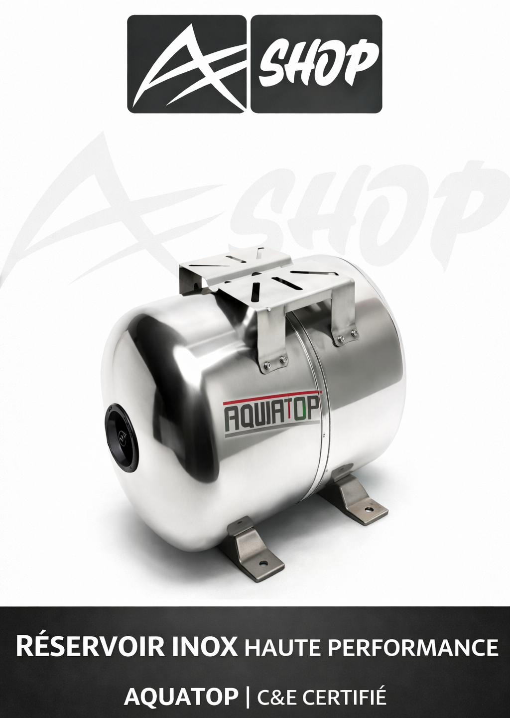 Vase d’Expansion AQUATOP 24L Inox Horizontal