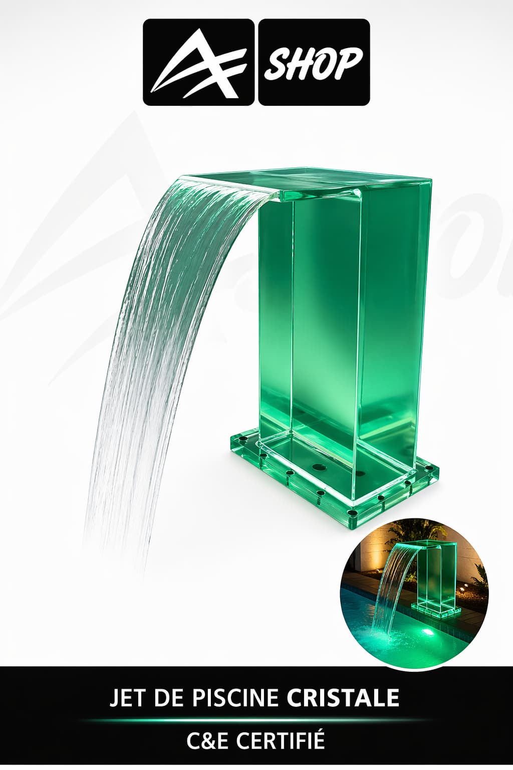 JET DE PISCINE CRISTALE RGB VERTICAL 52CM