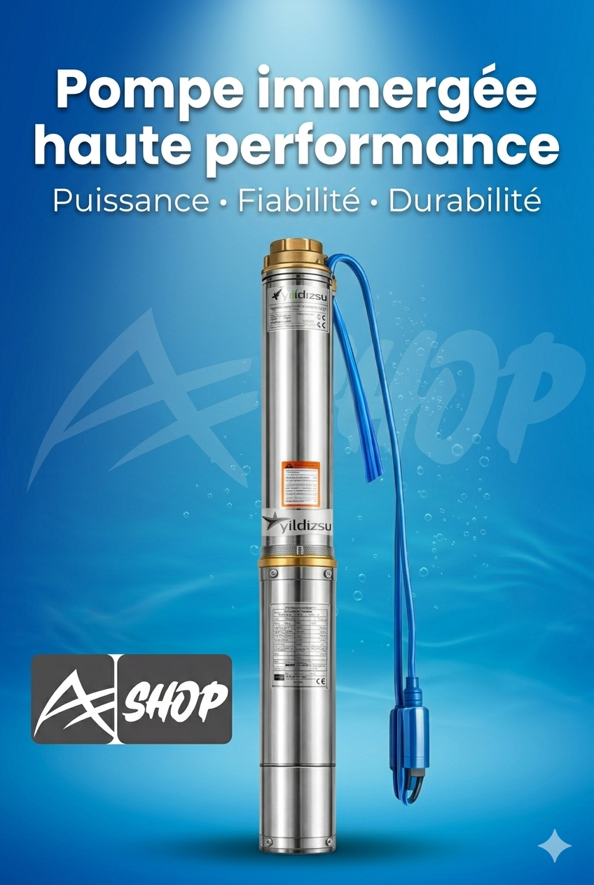 POMPE IMMERGEE TURBINE NORYL DIAM 1"1/4 1,5 HP 380 V