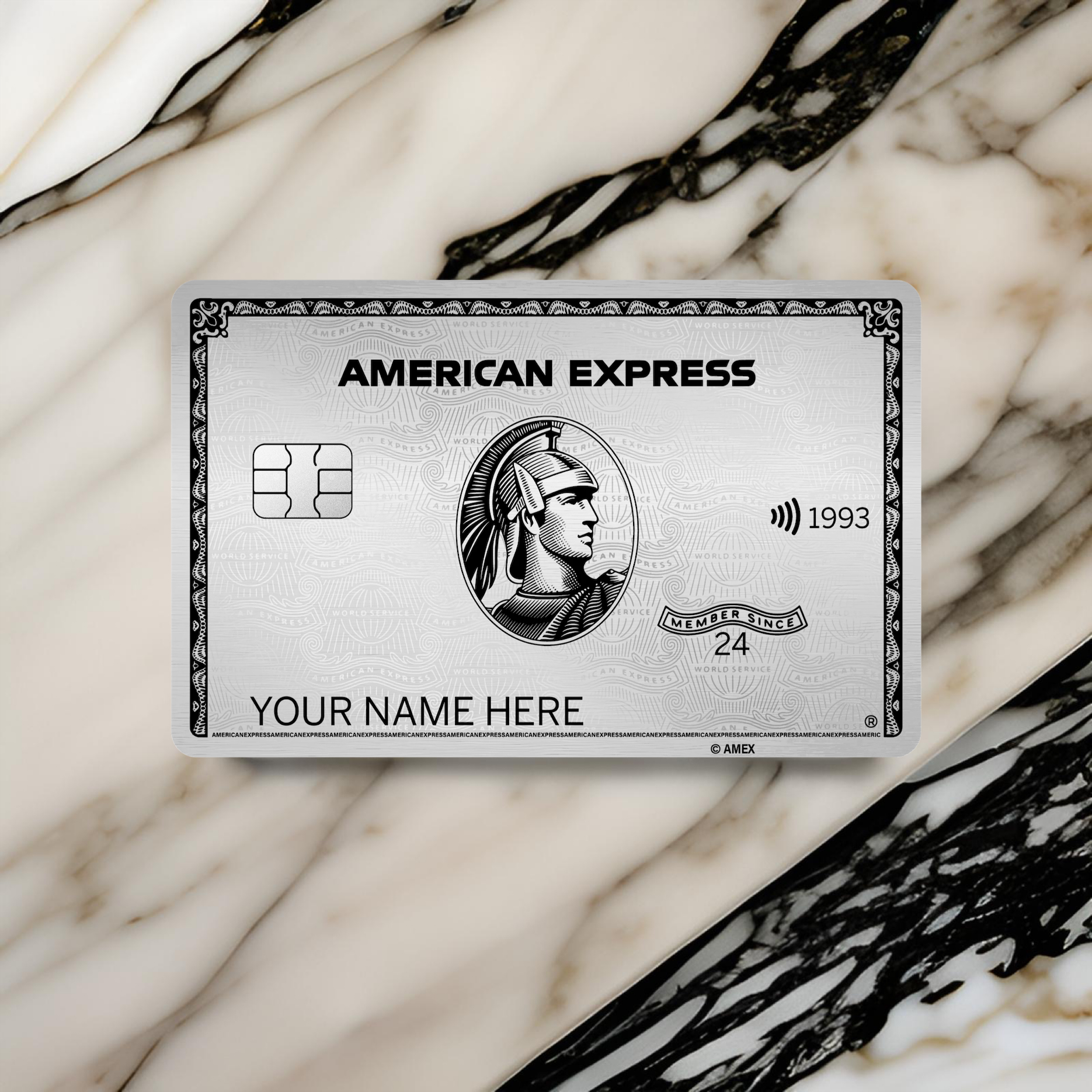 American Express Silver Metal Card