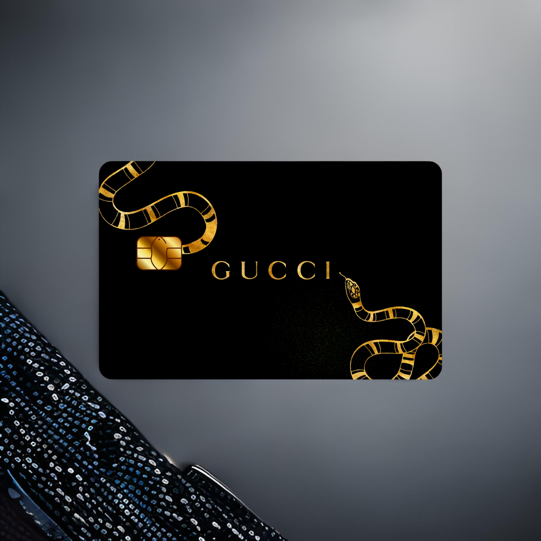 Gucci King Snake Metal Card